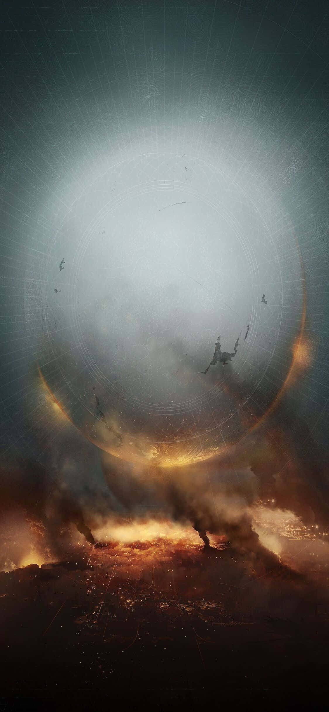 Ang stunning visuals ng Destiny 2 sa iPhone Xs Wallpaper
