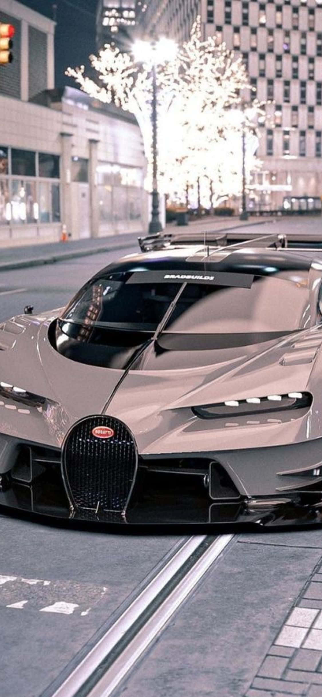 Ang style at speed ng iPhone Xs at Bugatti ay incomparable Wallpaper