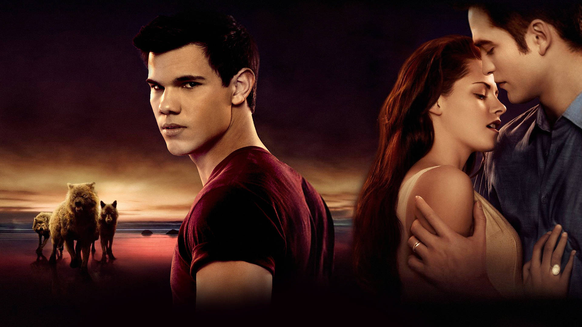 Ang Twilight Saga Jacob Bella Edward Wallpaper