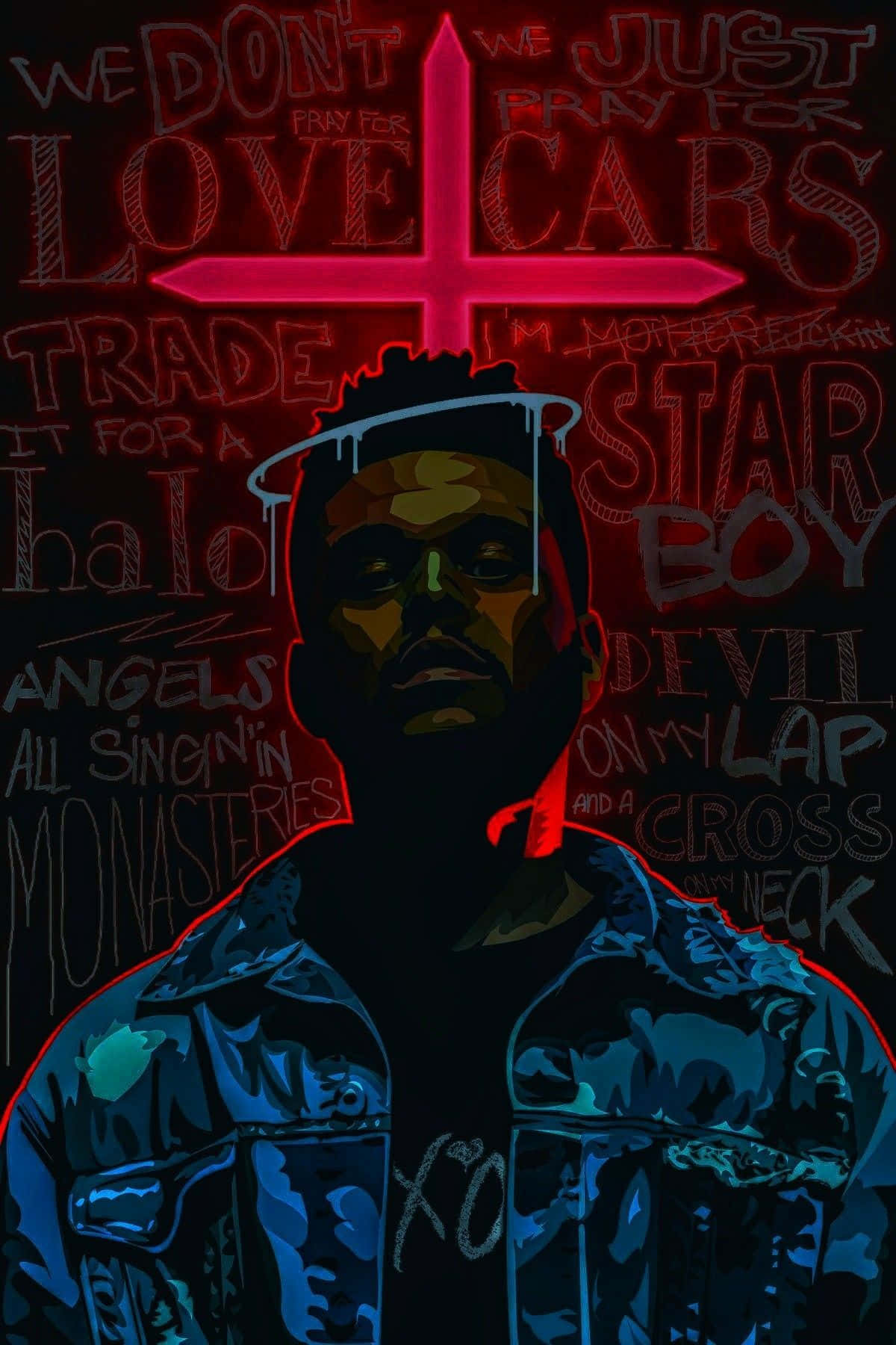 Ang Weeknd na nagtatanghal sa entablado Wallpaper