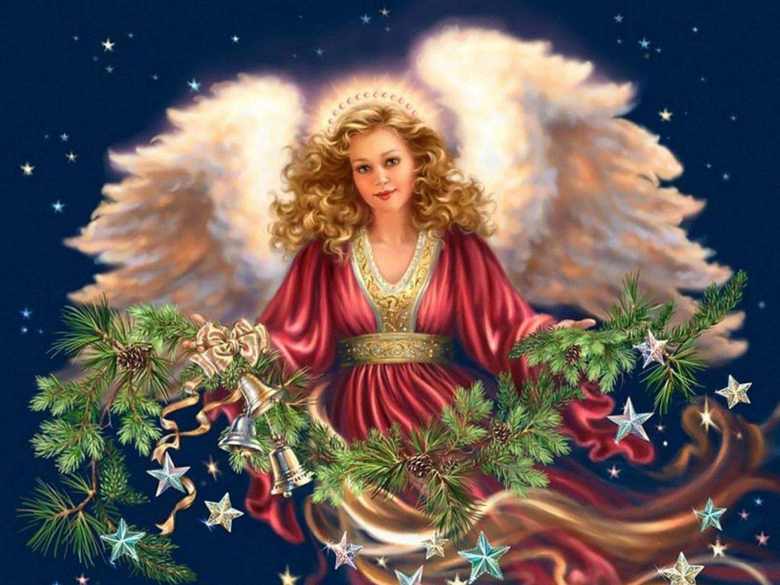 Anghel ng Pasko na Banal Wallpaper