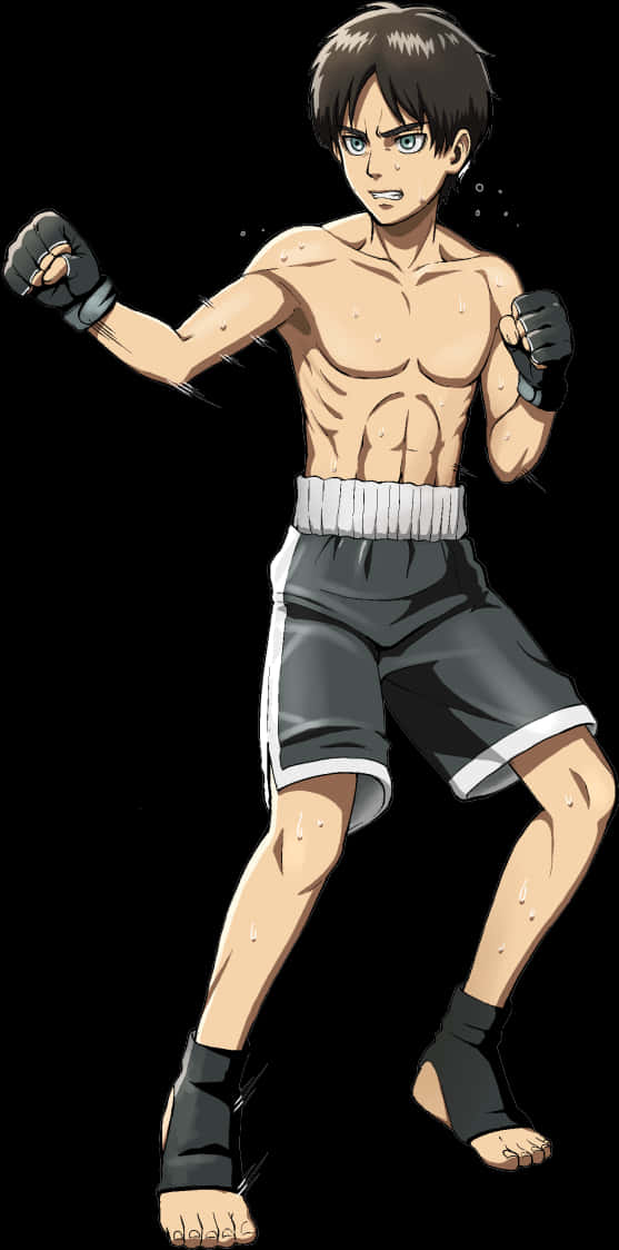 Animated Boxer Handa nang Lumaban Wallpaper