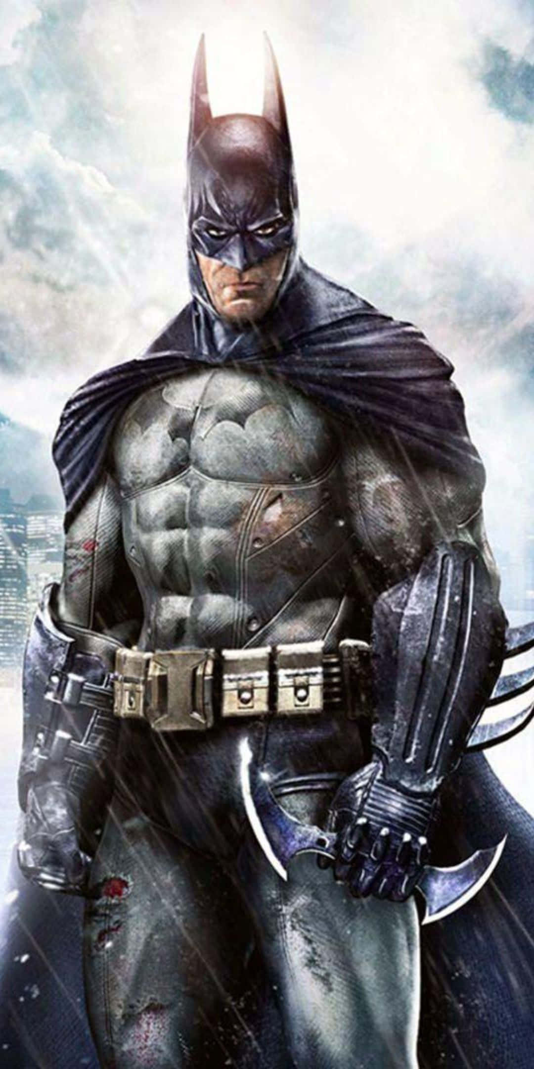 Animated na Superhero Clip Art na Background ng Batman Arkham City Wallpaper