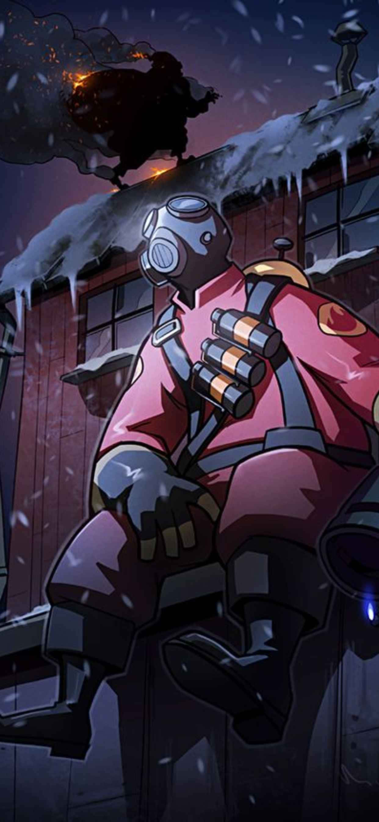 Animated Team Fortress 2 Background sa iPhone XS Max Wallpaper
