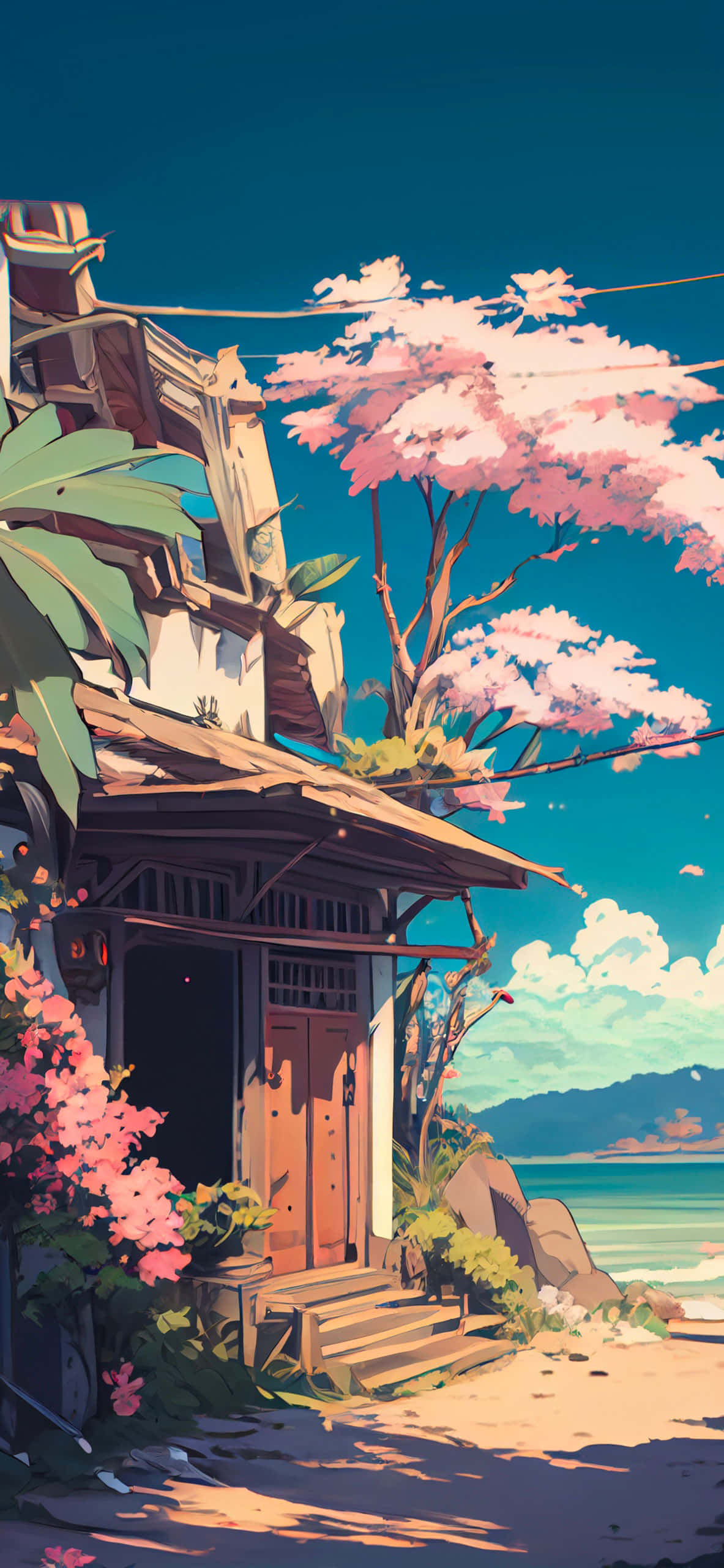 Anime Aesthetic background Wallpaper