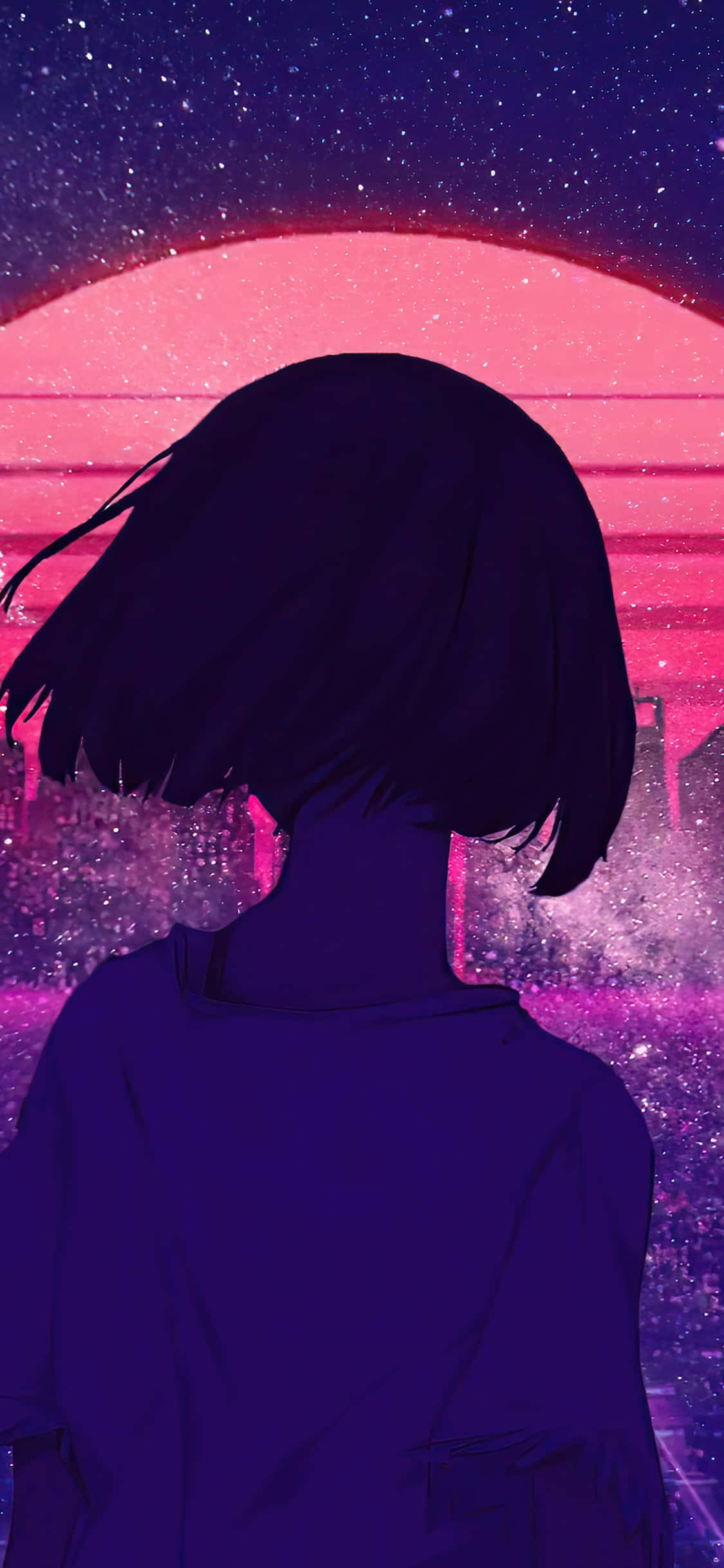 Anime Aesthetic background Wallpaper