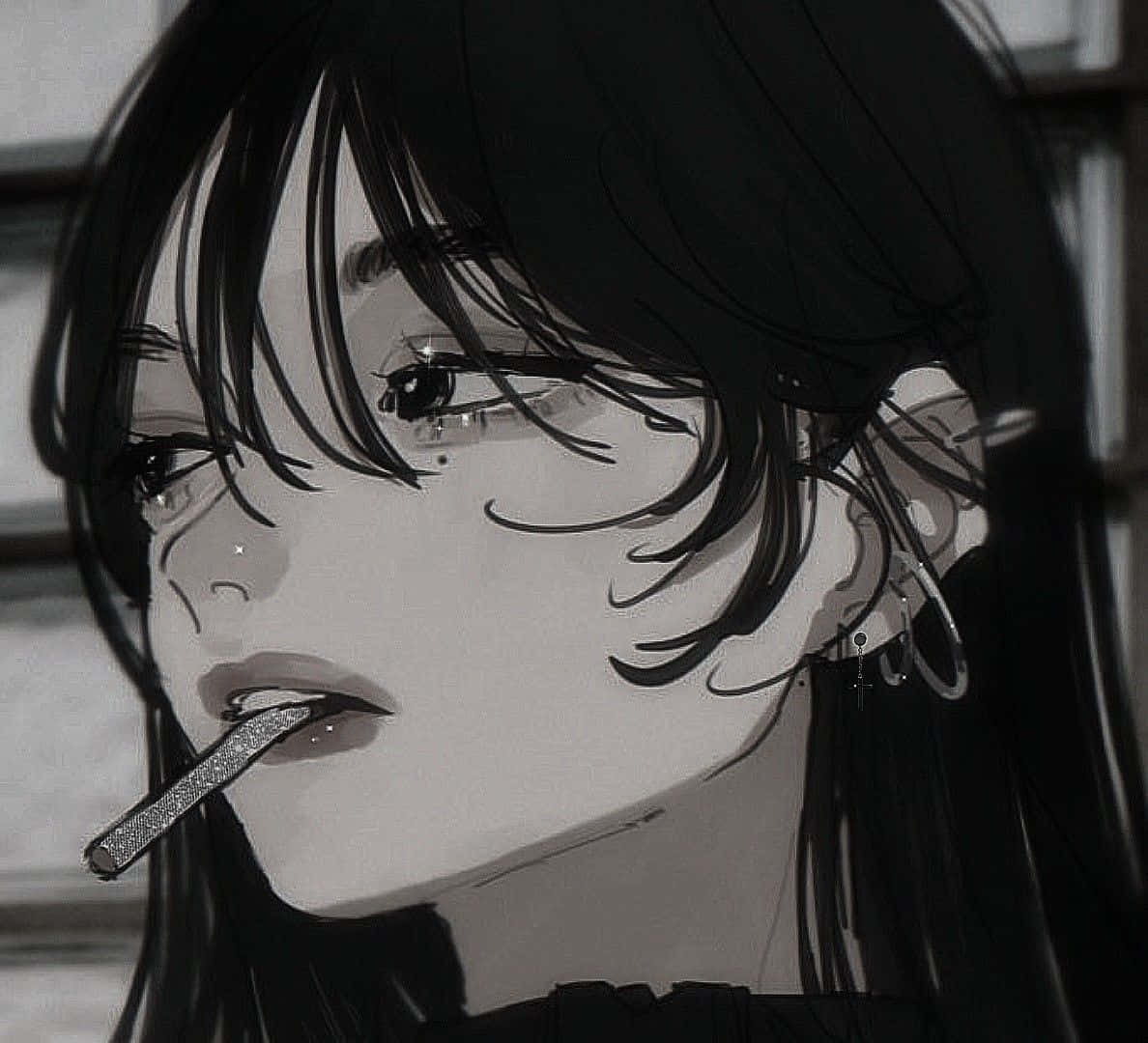 Anime Babae Pfp na Naninigarilyo Wallpaper
