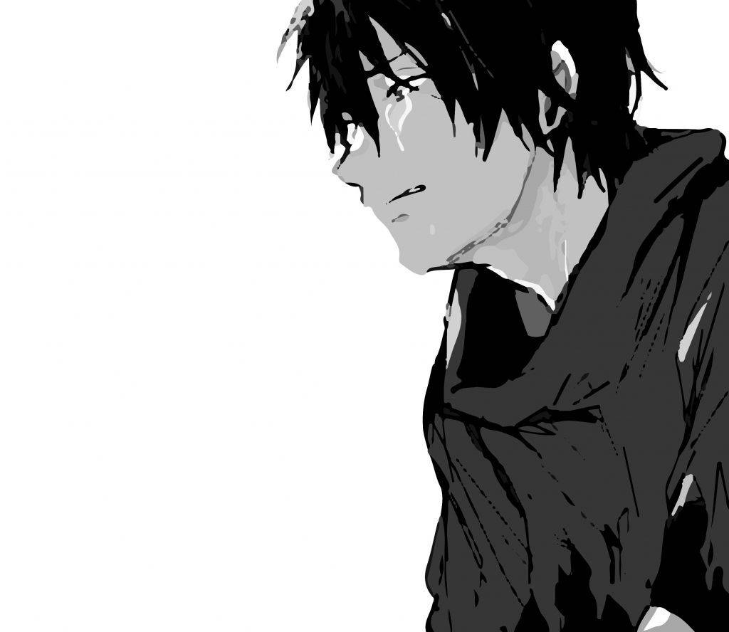 Anime Boy na Nakikipaglaban sa mga Emosyonal na Problema Wallpaper