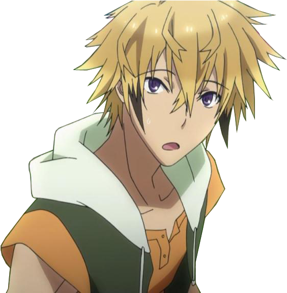 Anime Character na May Blond na Buhok at Berdeng Jacket Wallpaper