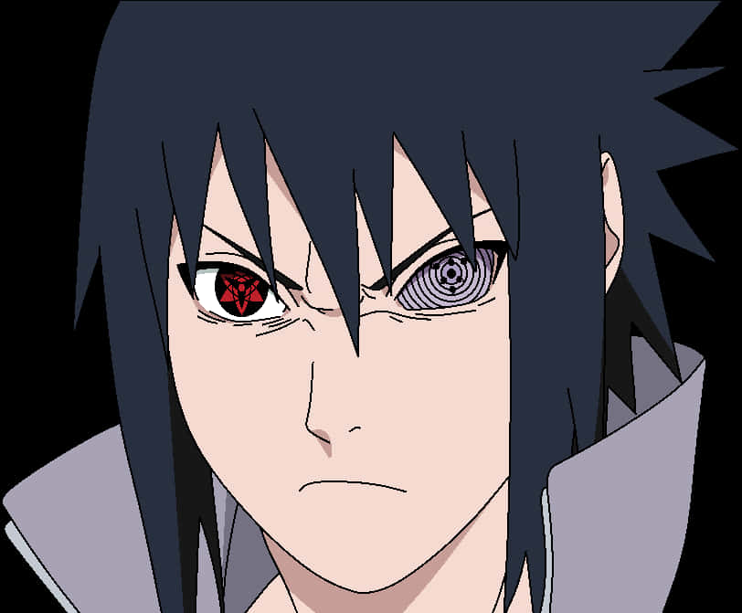 Anime Character na may mga Mata na Rinnegan at Sharingan Wallpaper