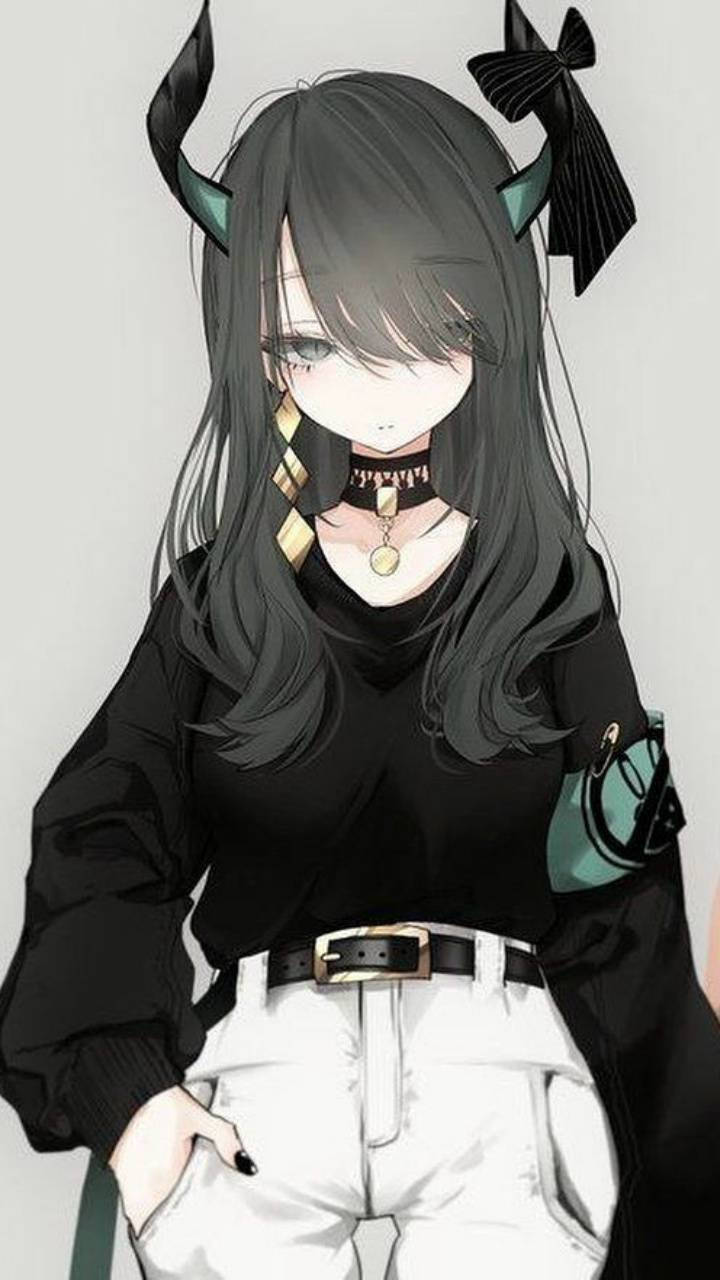 Anime Demon Berdeng Sungay Wallpaper