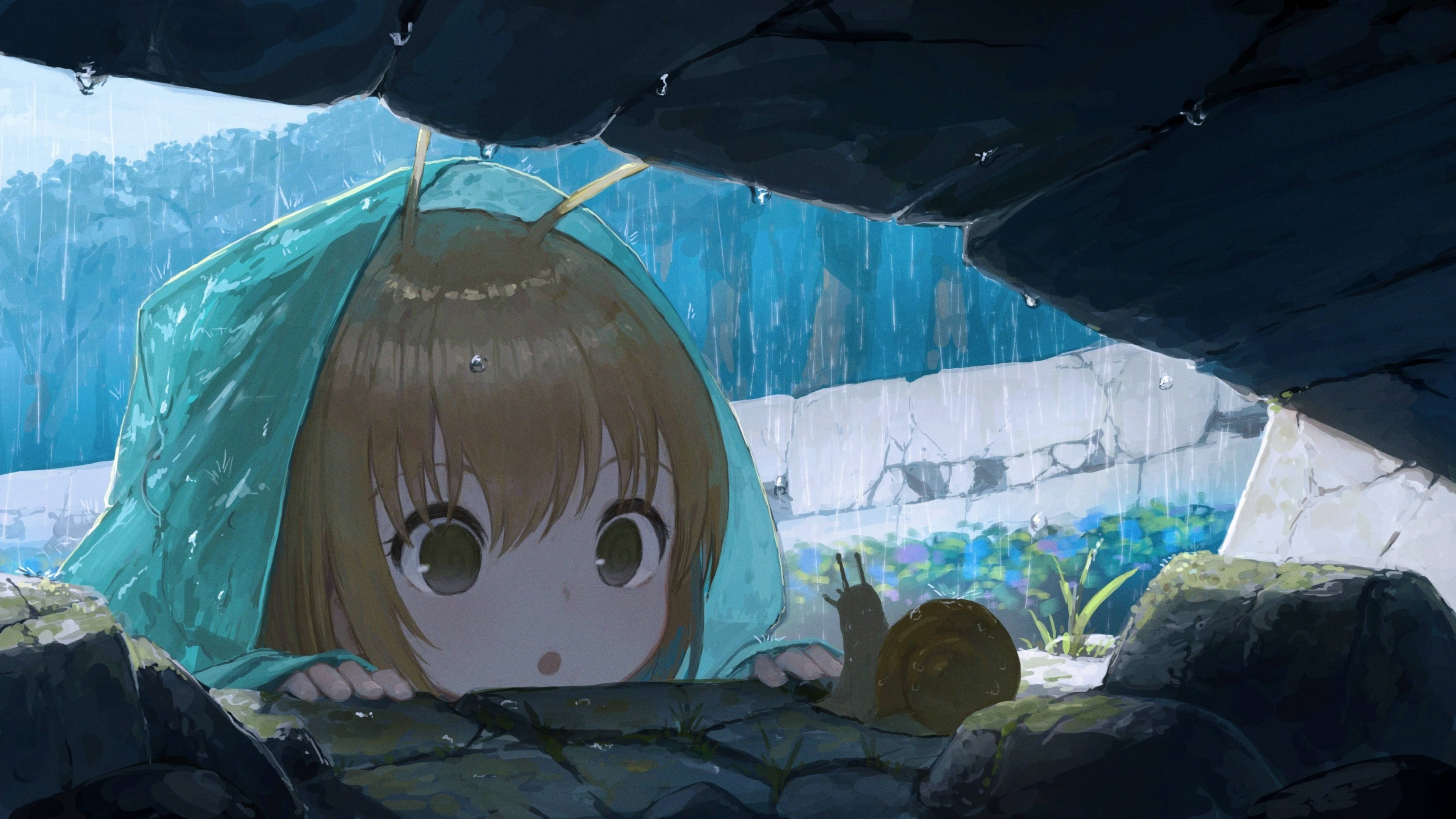 Anime Girl Hoodie na May Snail Wallpaper