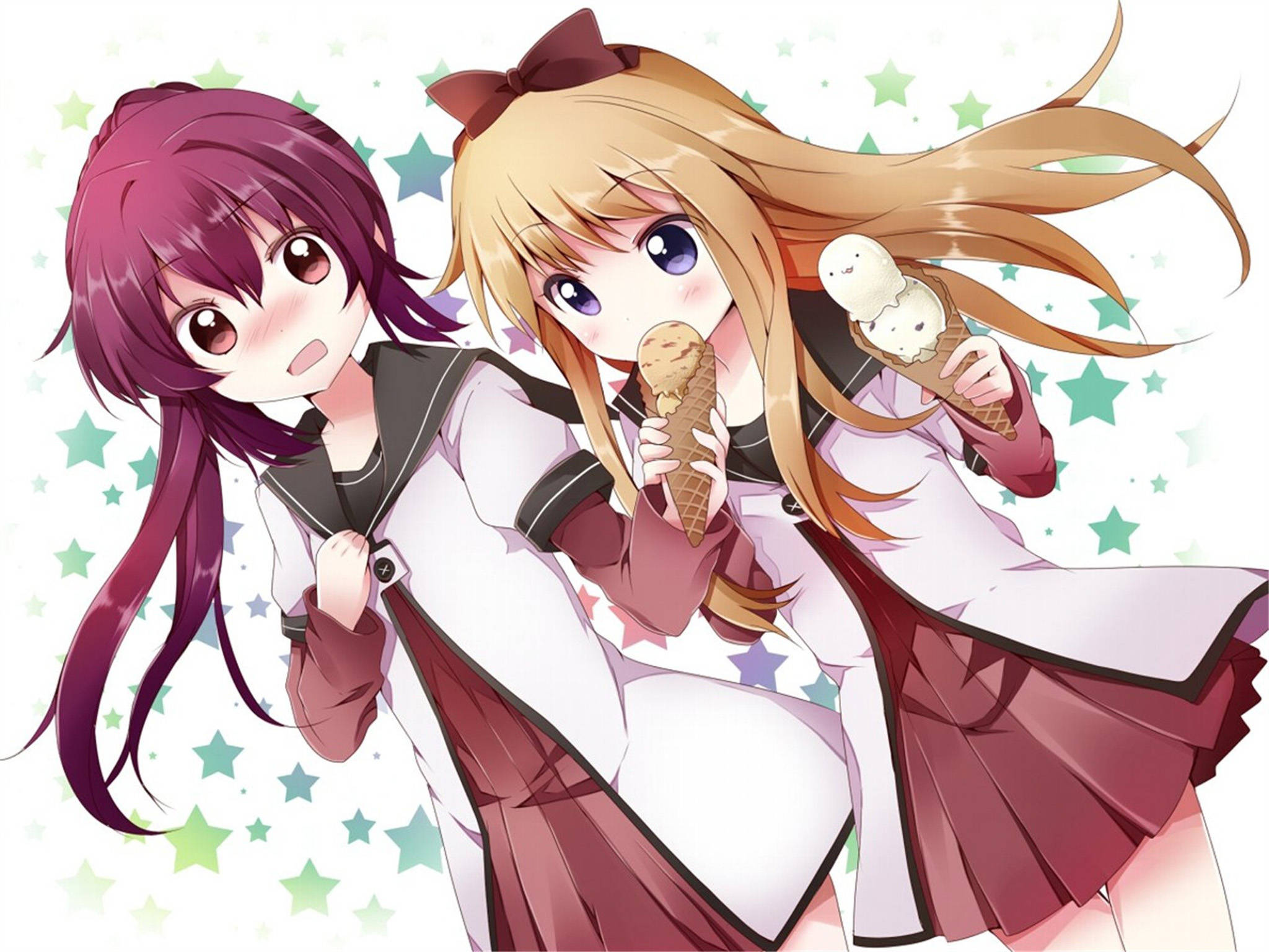 Anime Lesbian Ayano at Kyoko Wallpaper