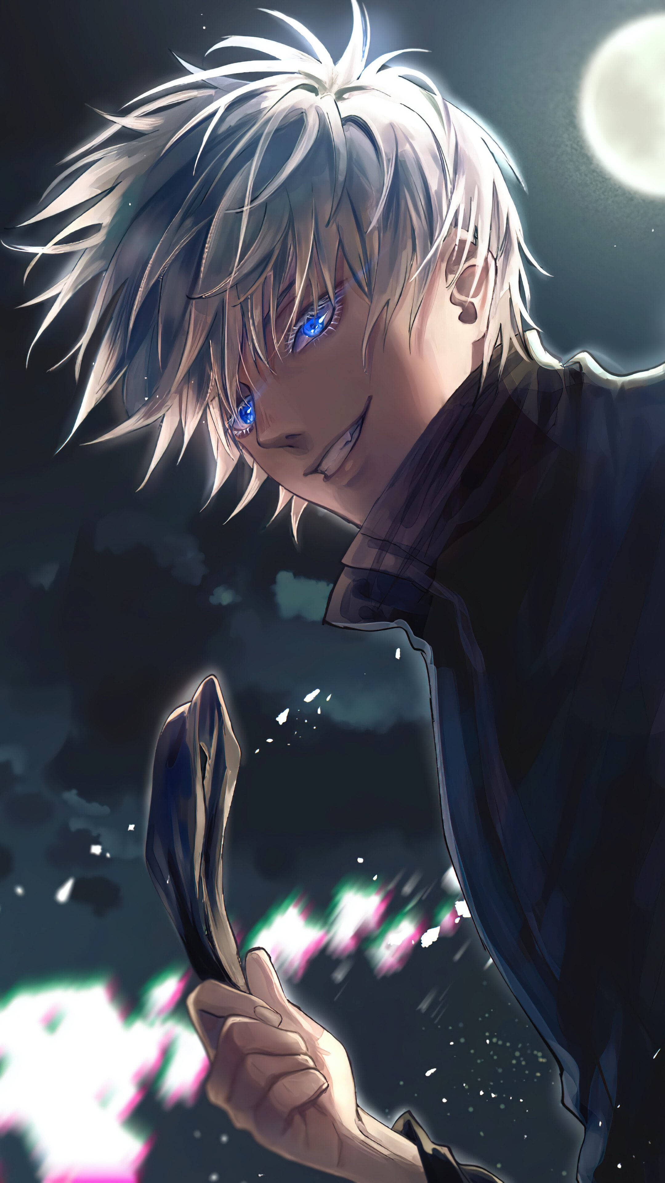 Anime na Batang Cool na Maputi ang Buhok Wallpaper