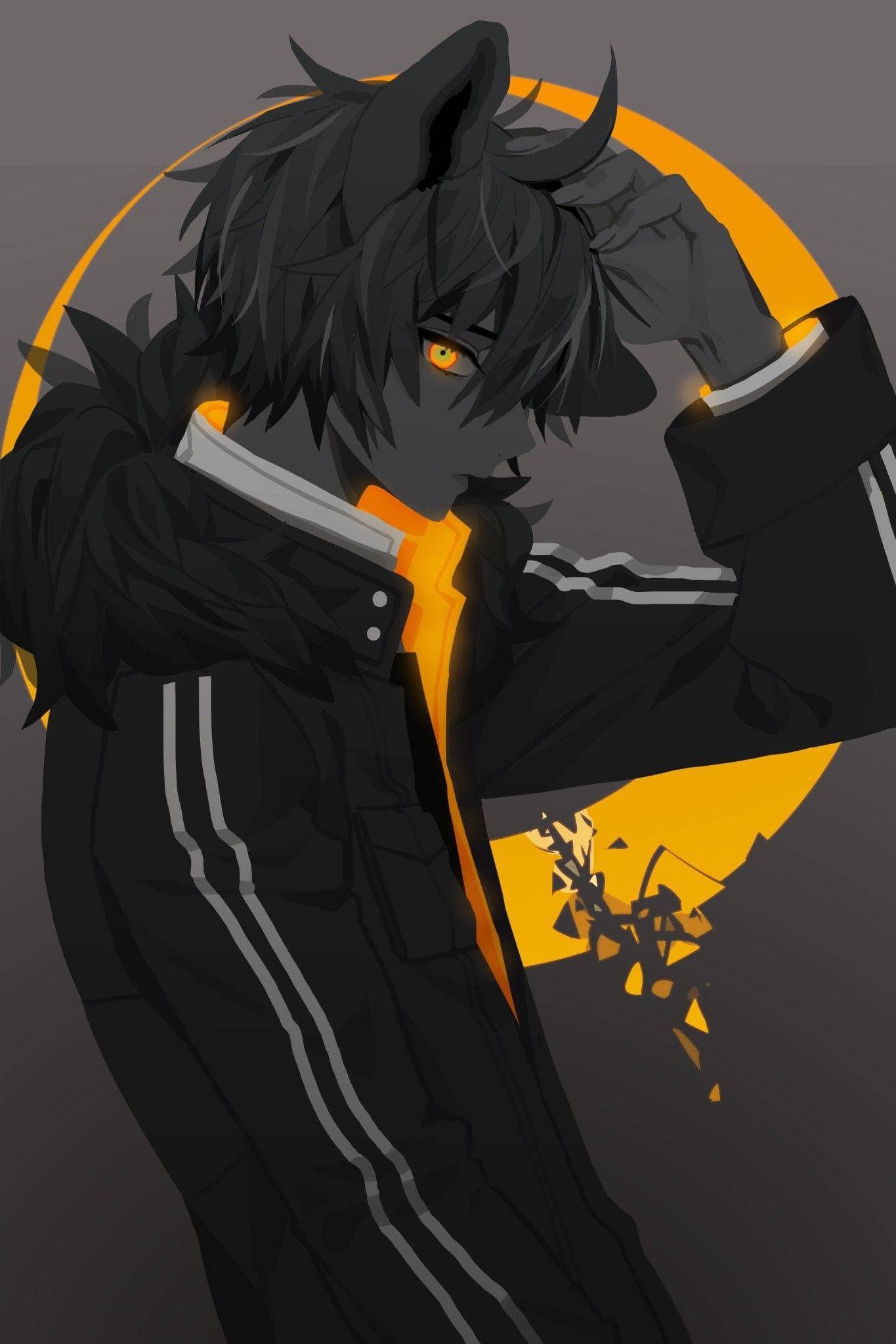 Anime na Batang Demonyong Pusa Wallpaper