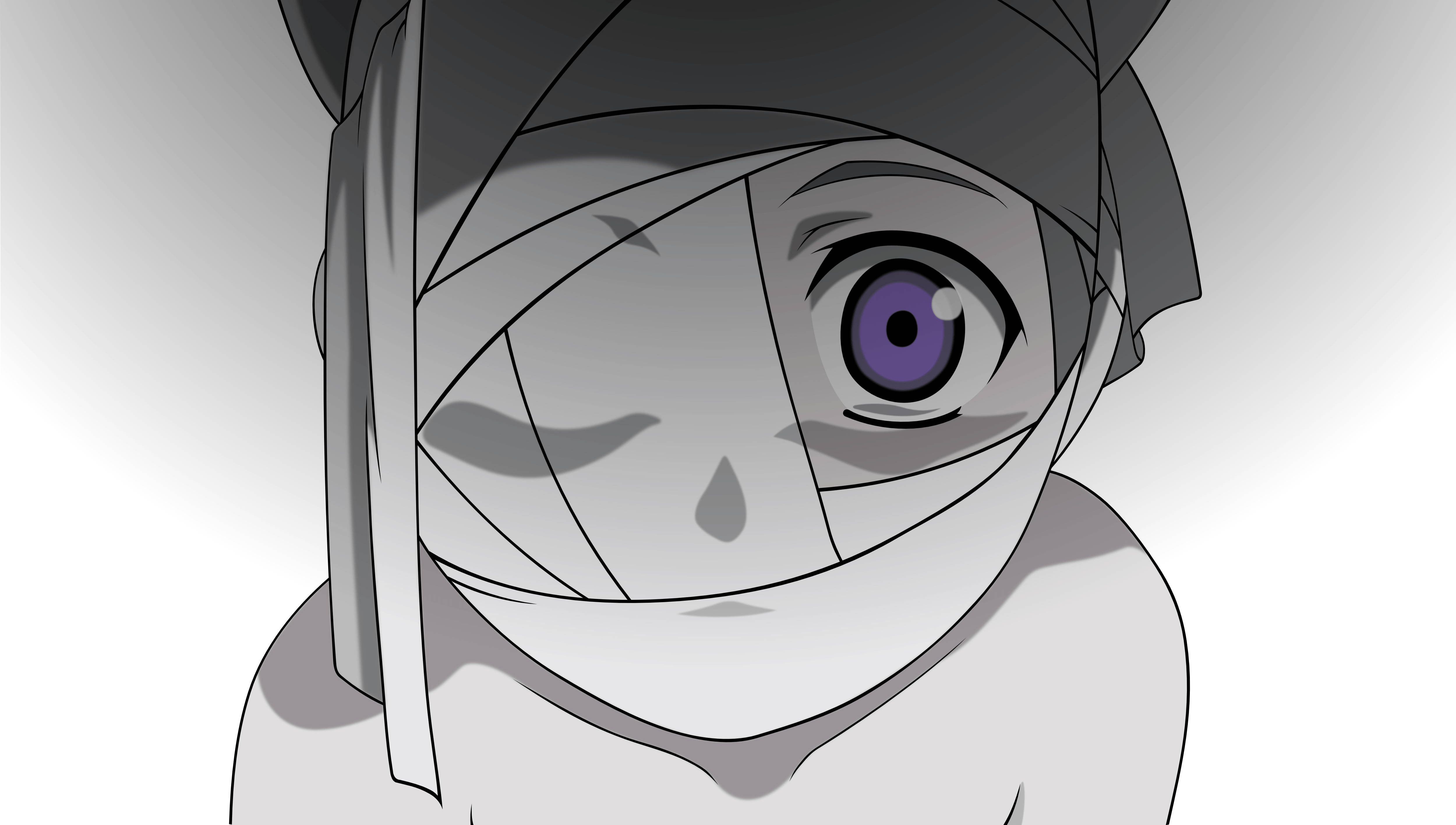 Anime na Batang Lalaki na May Bandage sa Ulo, Magandang PFP Wallpaper