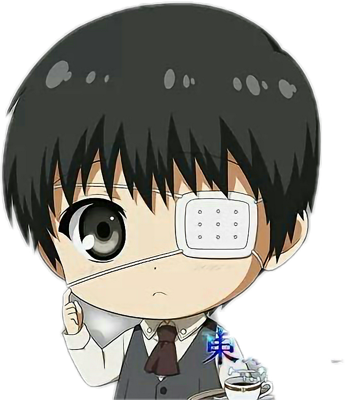 Anime na Lalaki na may Eye Patch at Teacup Wallpaper