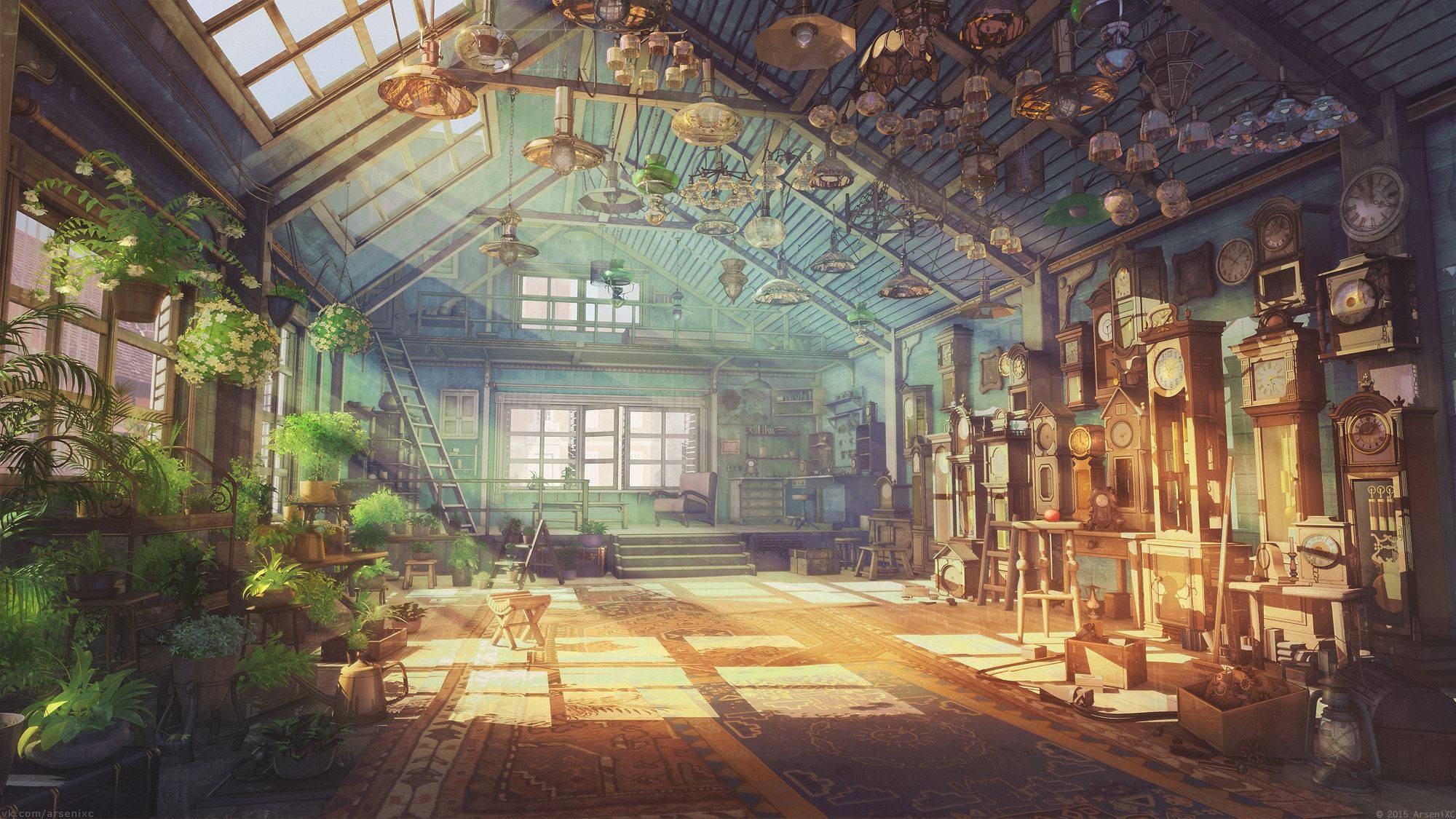 Anime na Tanawin na Lumang Bahay Wallpaper