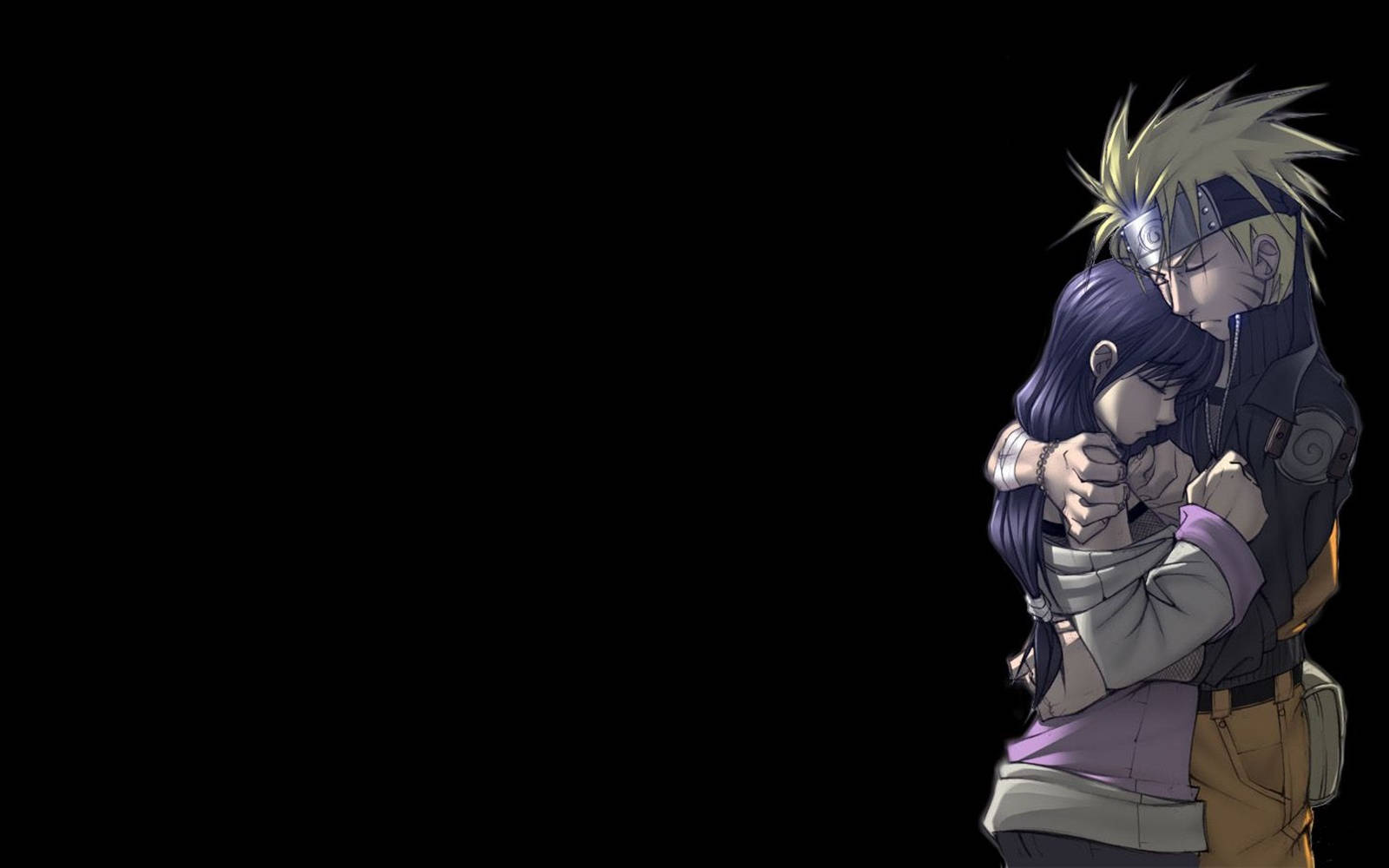 Anime Naruto Niyakap si Hinata Hyuga Wallpaper