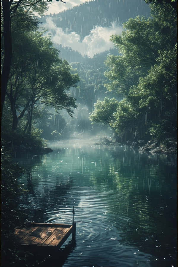 Maulanang Lawa sa Luntiang Kagubatan na Payapa 4K Wallpaper