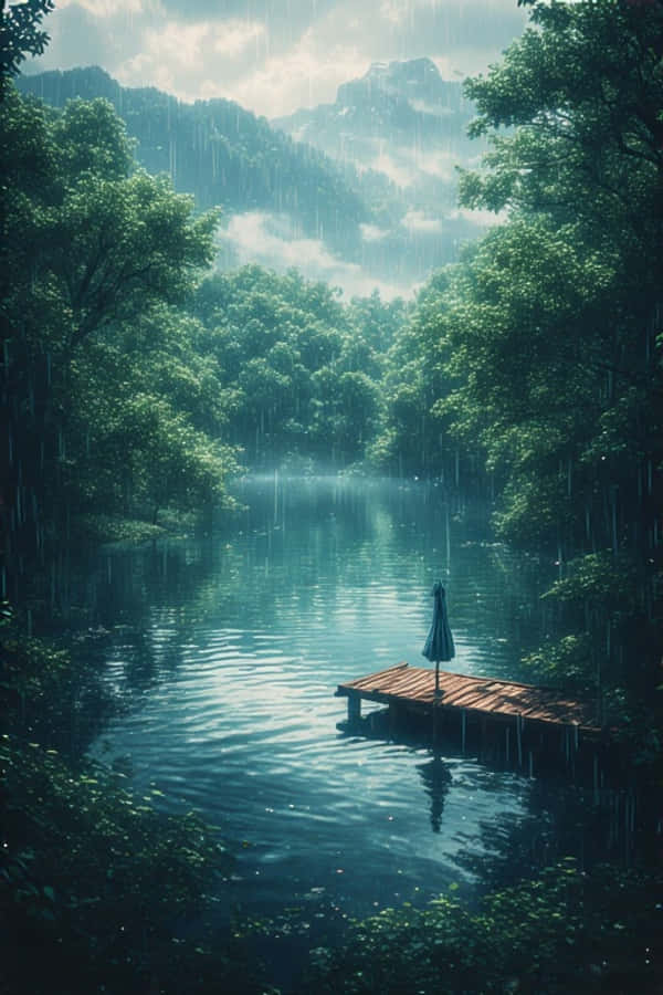 Maulanang Lawa sa Luntiang Kagubatan na Payapa 4K Wallpaper