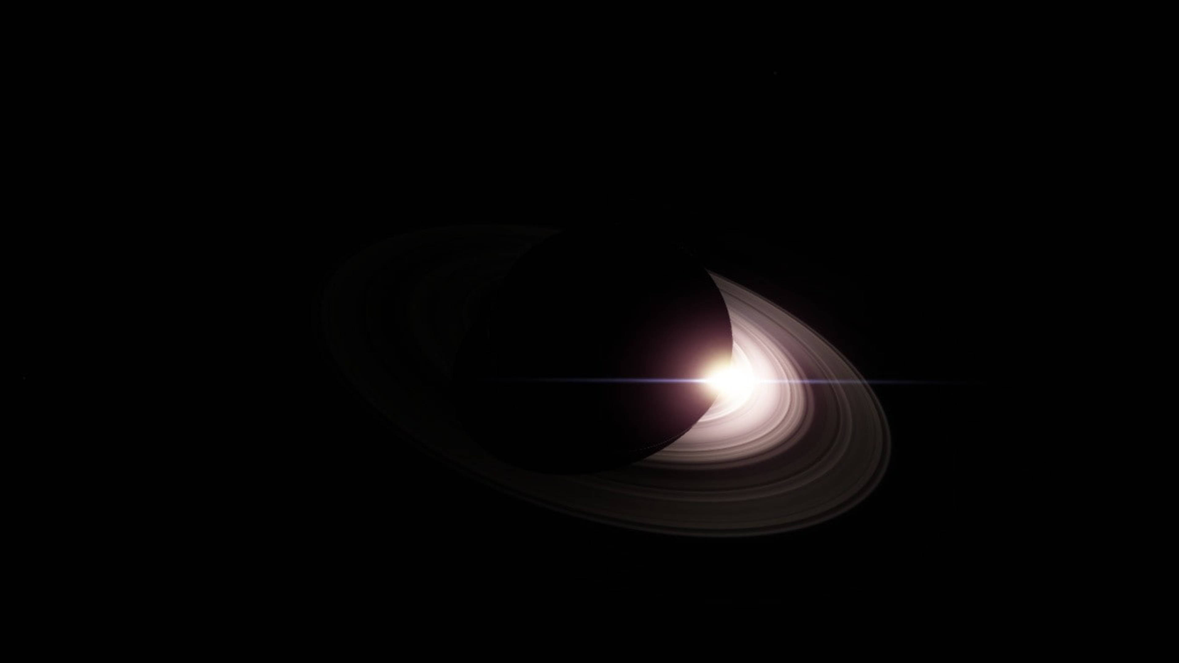 Anino ng Saturn 4K Wallpaper