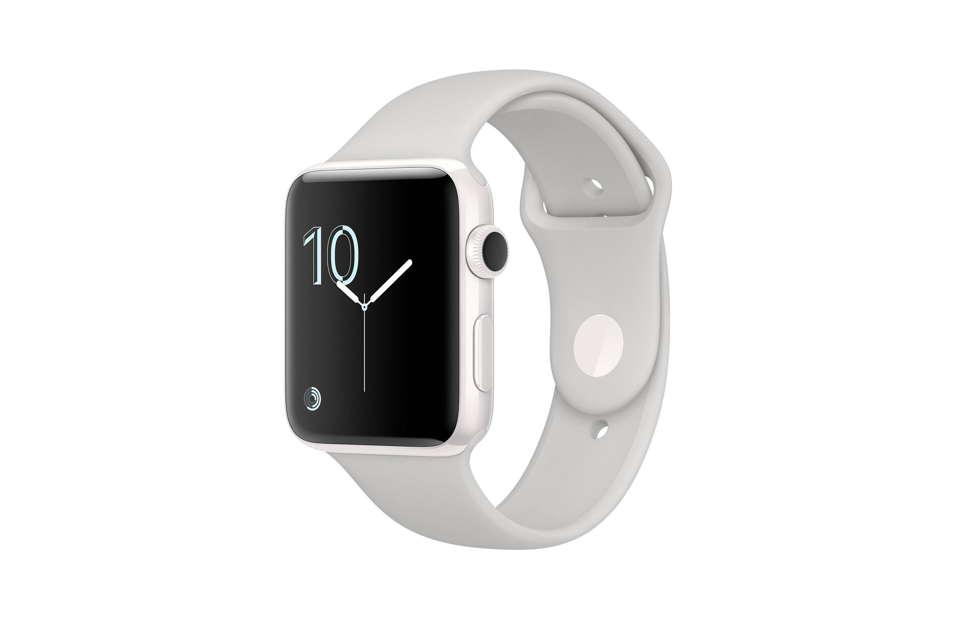 Apple Watch Malinis na Signature na Puting Bezel Wallpaper