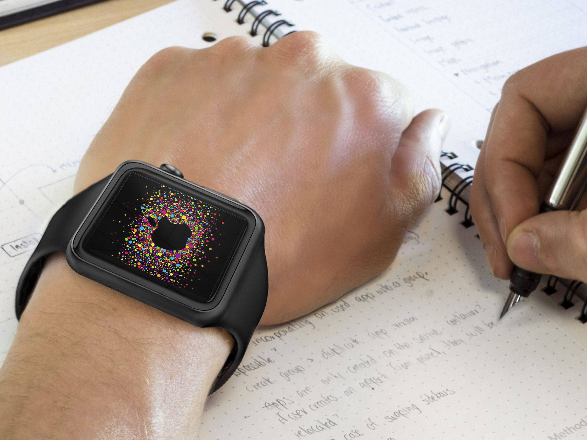 Apple Watch Na May Black Silicone Band Wallpaper