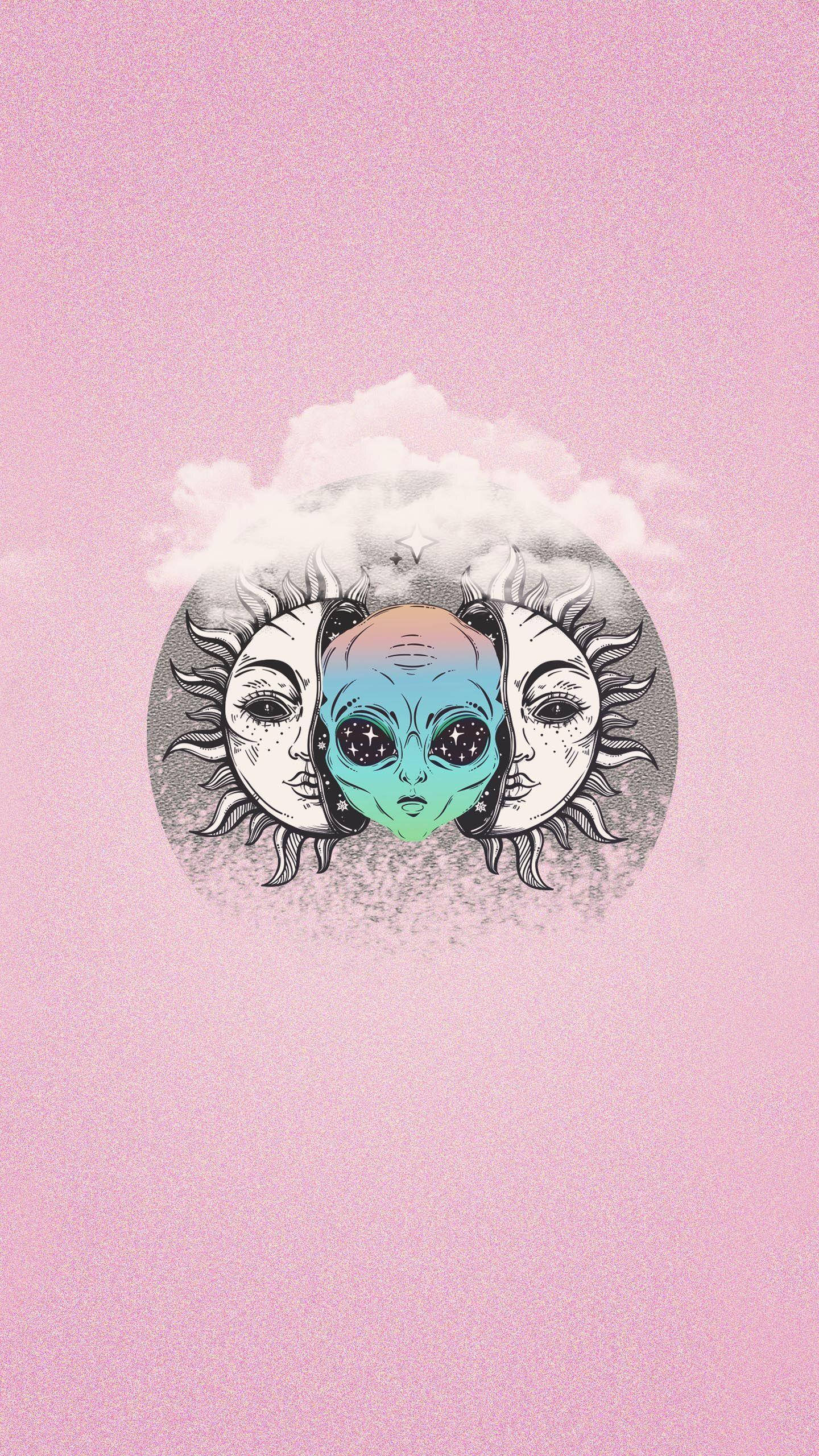 Araw na Alien na Trippy Aesthetic Wallpaper