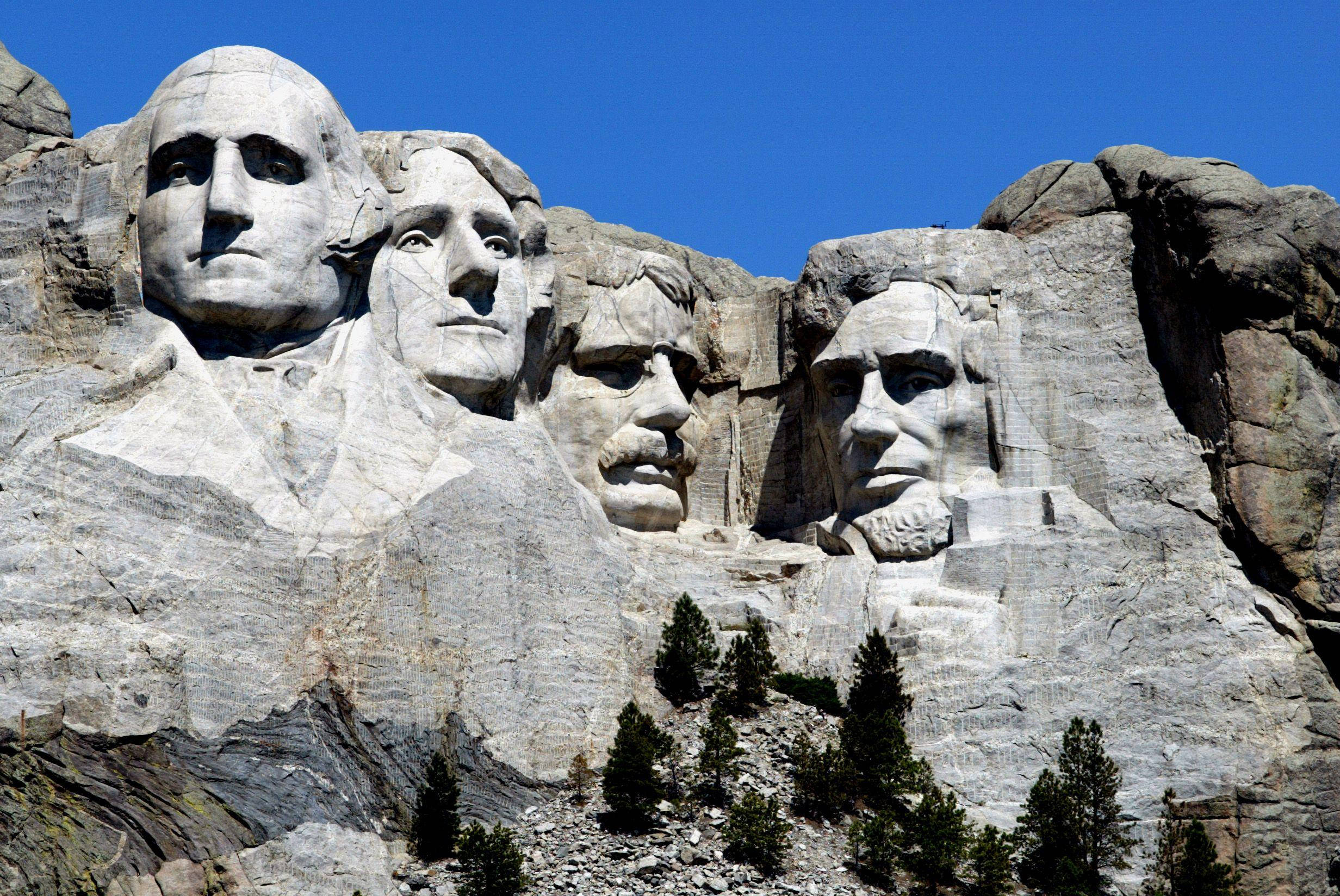 Araw na Sumisikat sa Mount Rushmore Wallpaper