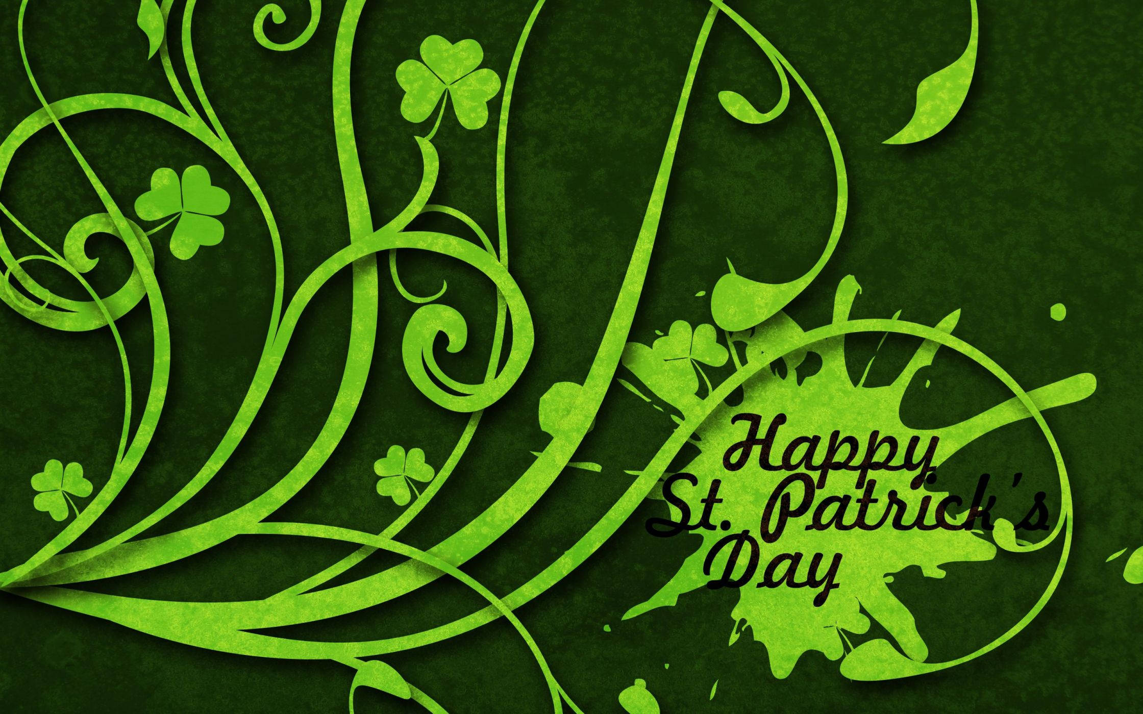 Araw ni San Patricio na May Green Paint Splatter Wallpaper
