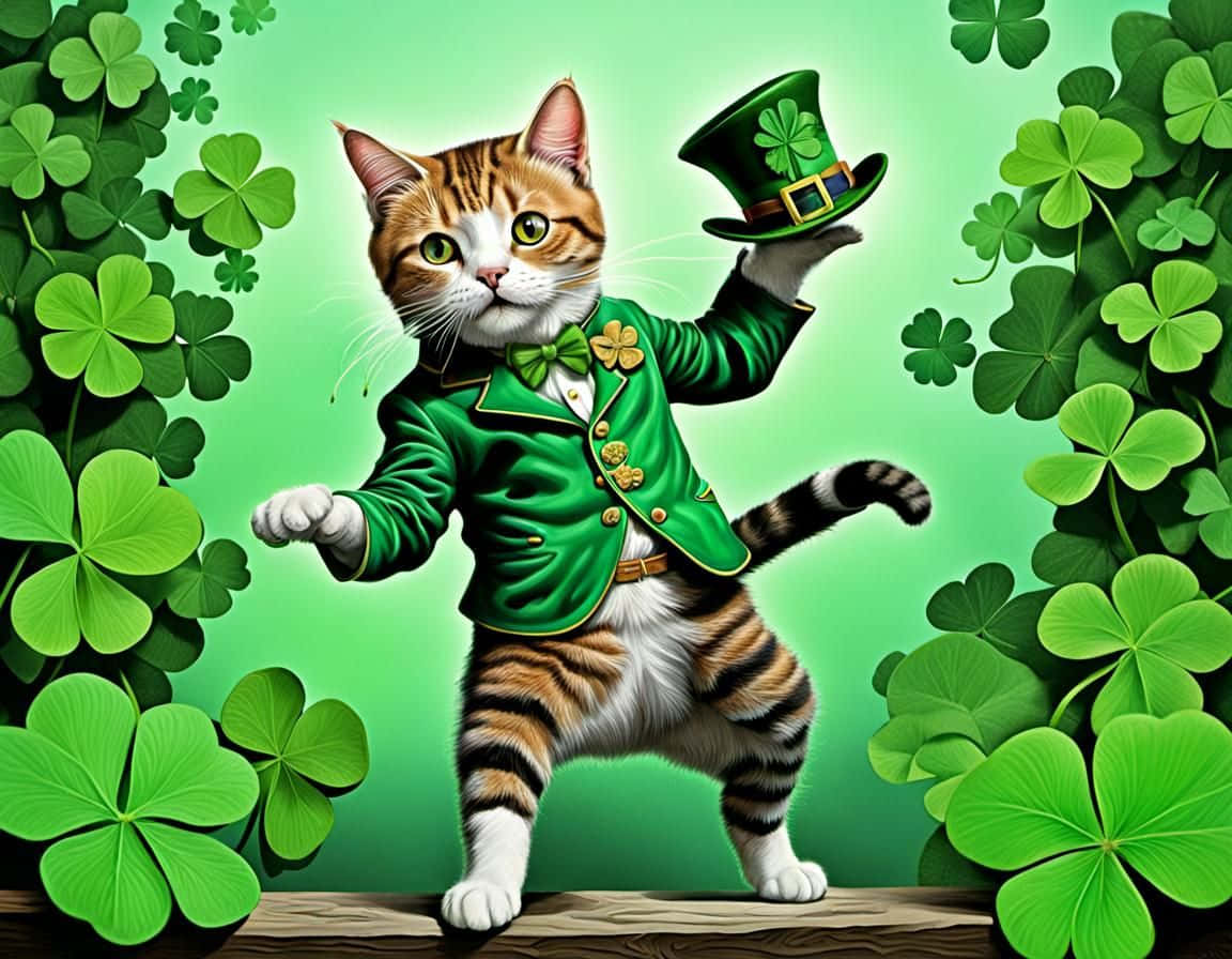 Araw ni San Patricio_ Pusang Sumasayaw_ Guhit.JPG Wallpaper