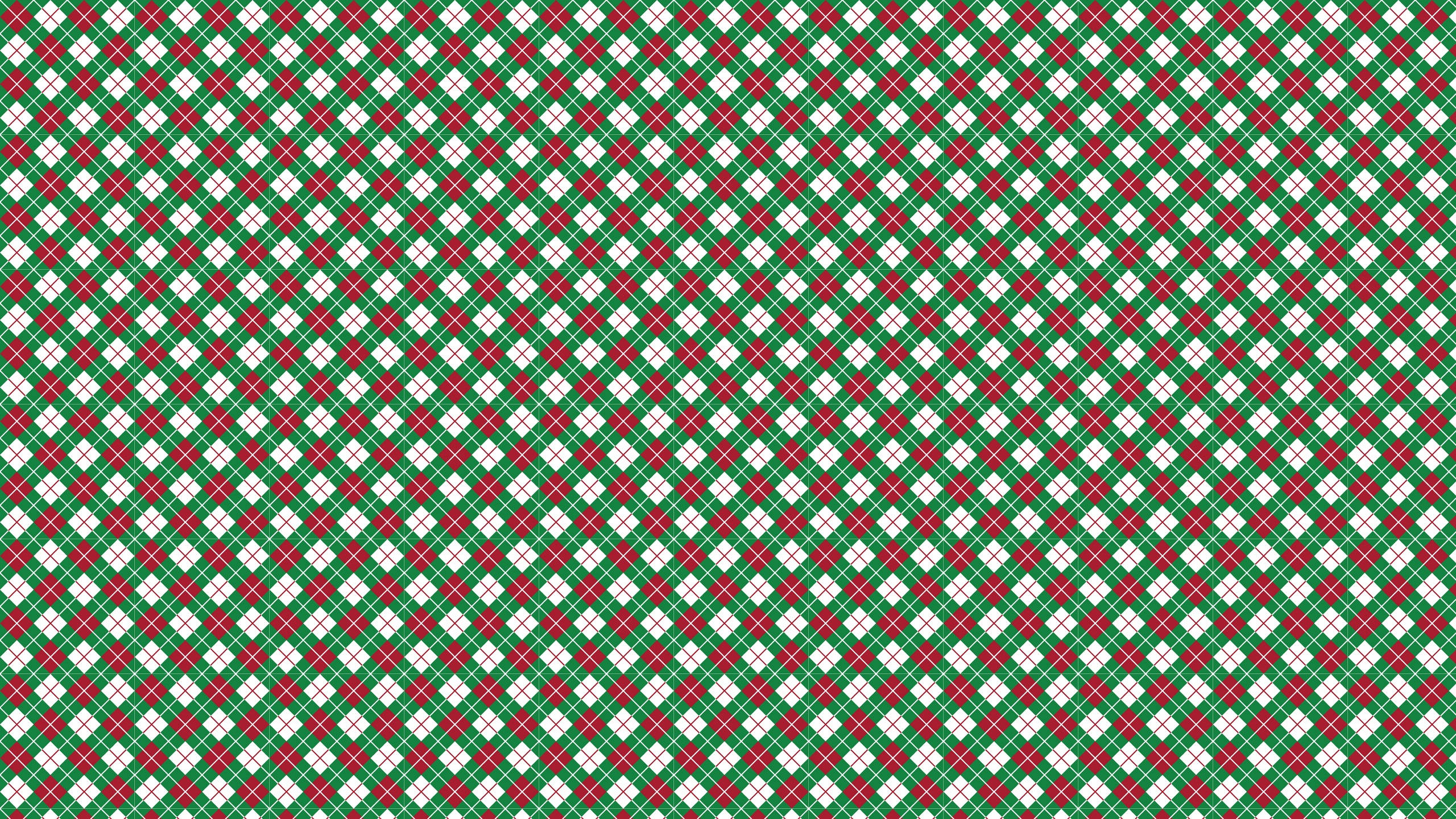 Argyle na Pattern ng Pasko na Aesthetic Wallpaper