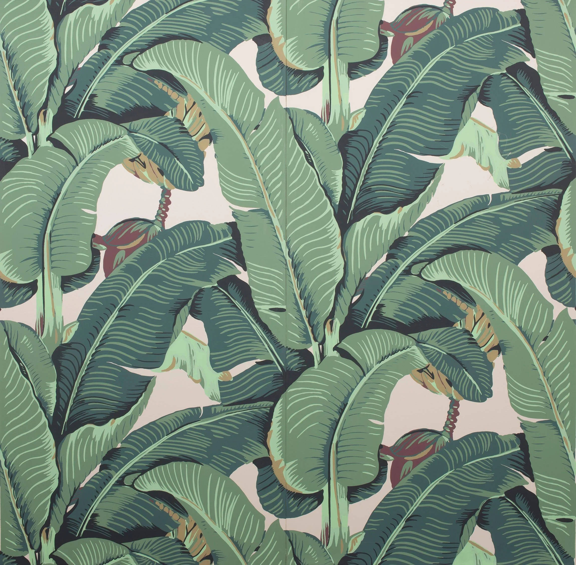 Sining ng Lush Banana Leaves Wallpaper