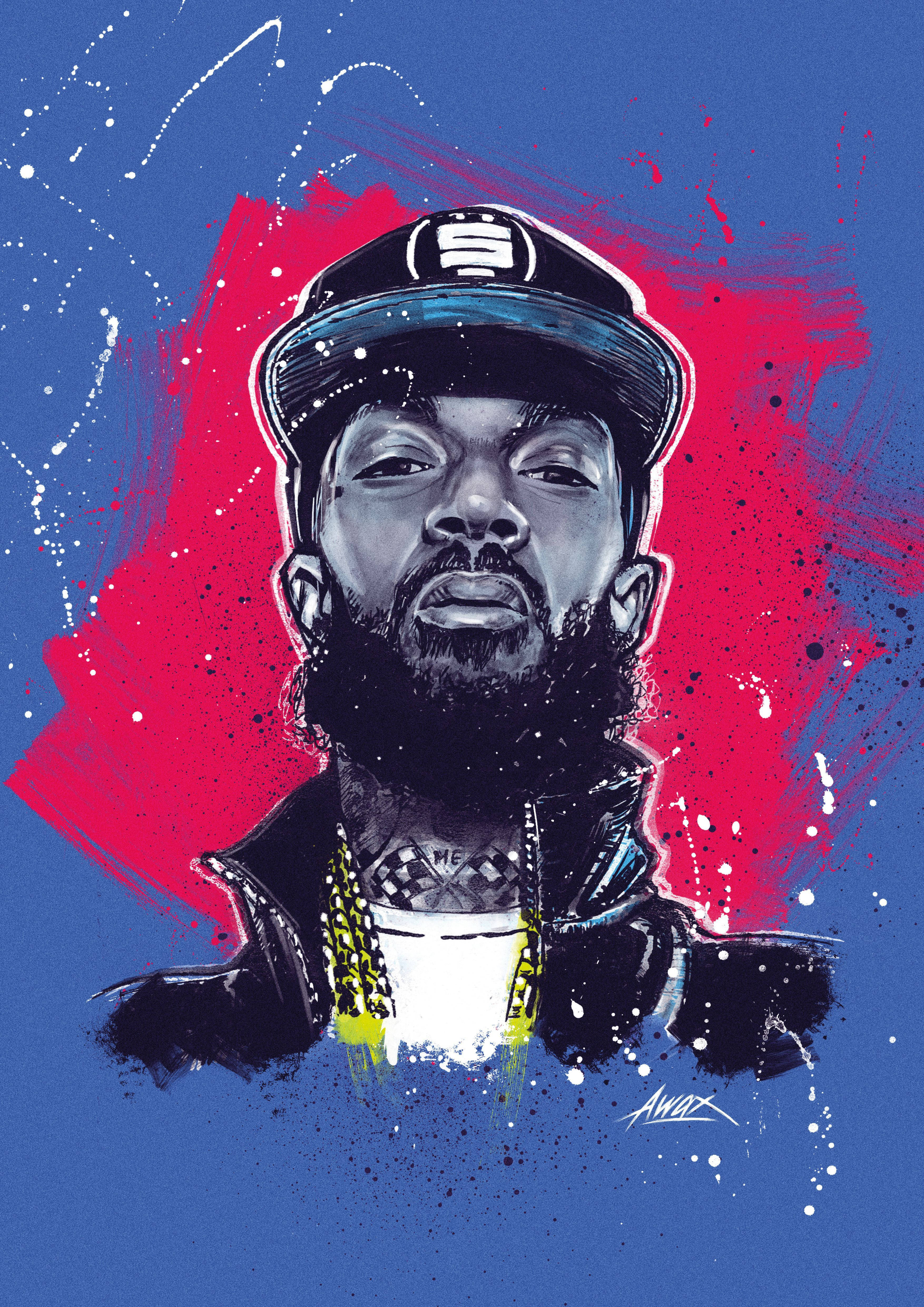 Art Tungkol kay Nipsey Hussle Wallpaper
