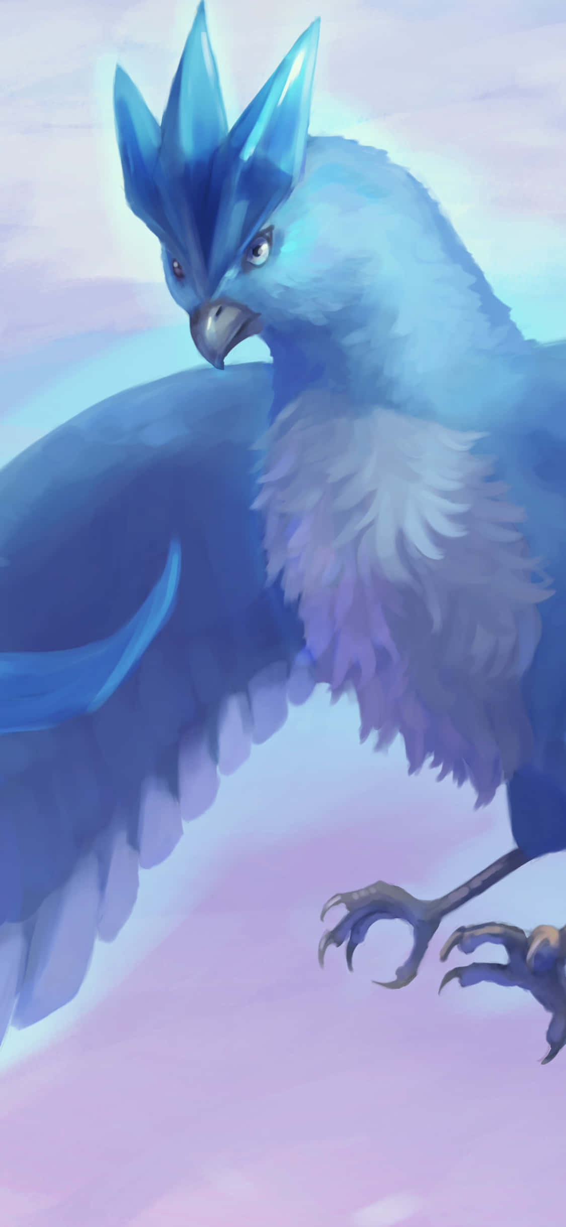 Articuno Sa Pastel Gradient Background Wallpaper