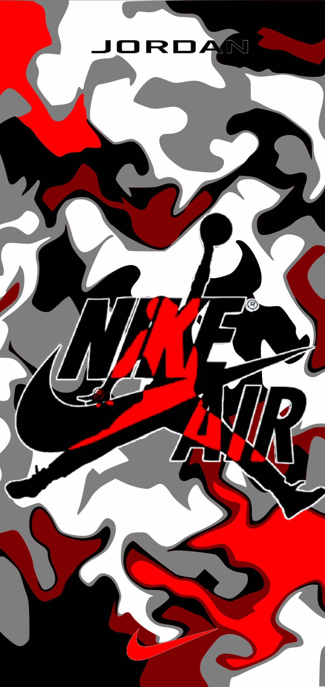 Artista Gumawa ng Natatanging Mural na Graffiti na Tema Nike Wallpaper