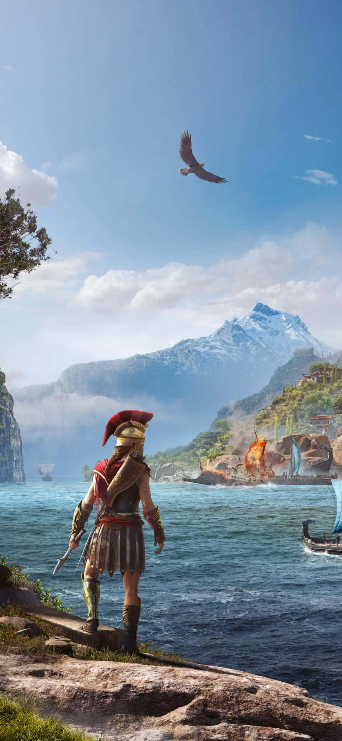 Assassin's Creed Odyssey Background Alexios Sa Dalampasigan Wallpaper