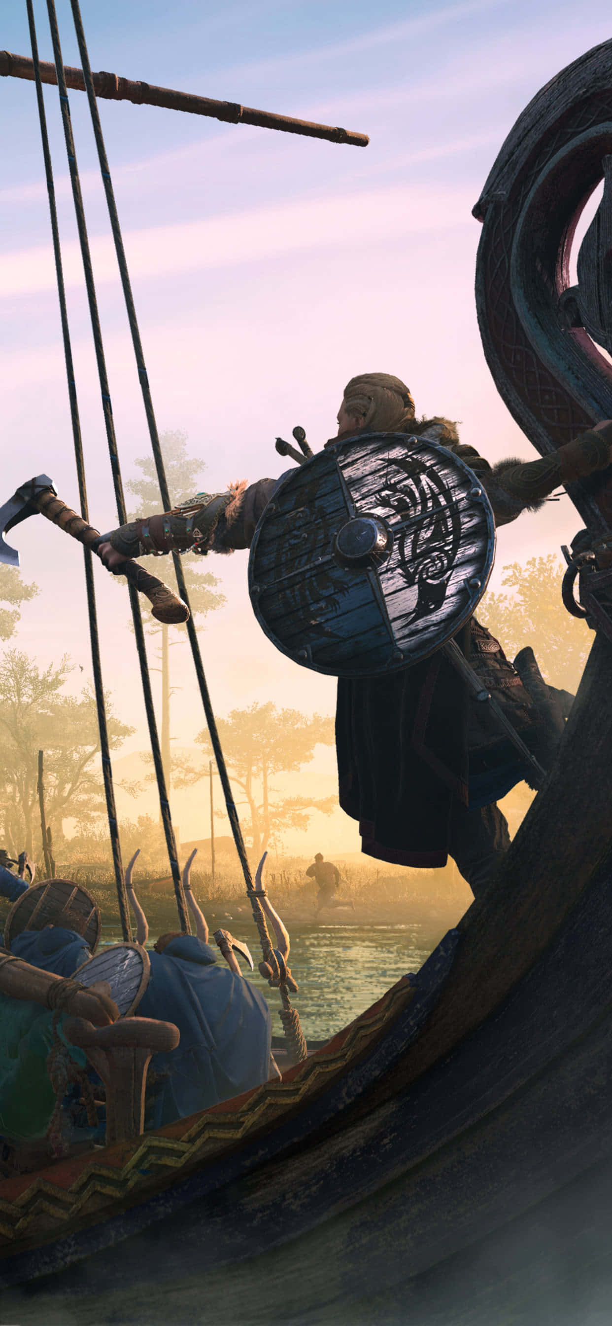 Assassin's Creed Valhalla Epic Background para iPhone XS Max Wallpaper