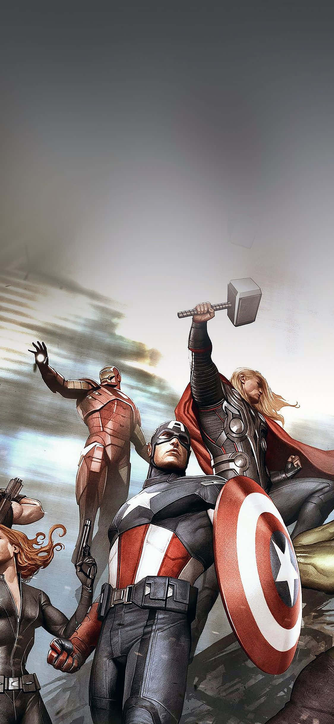 Tipunin ang mga bayani ng Daigdig gamit ang bagong iPhone Xs Marvel's Avengers. Wallpaper