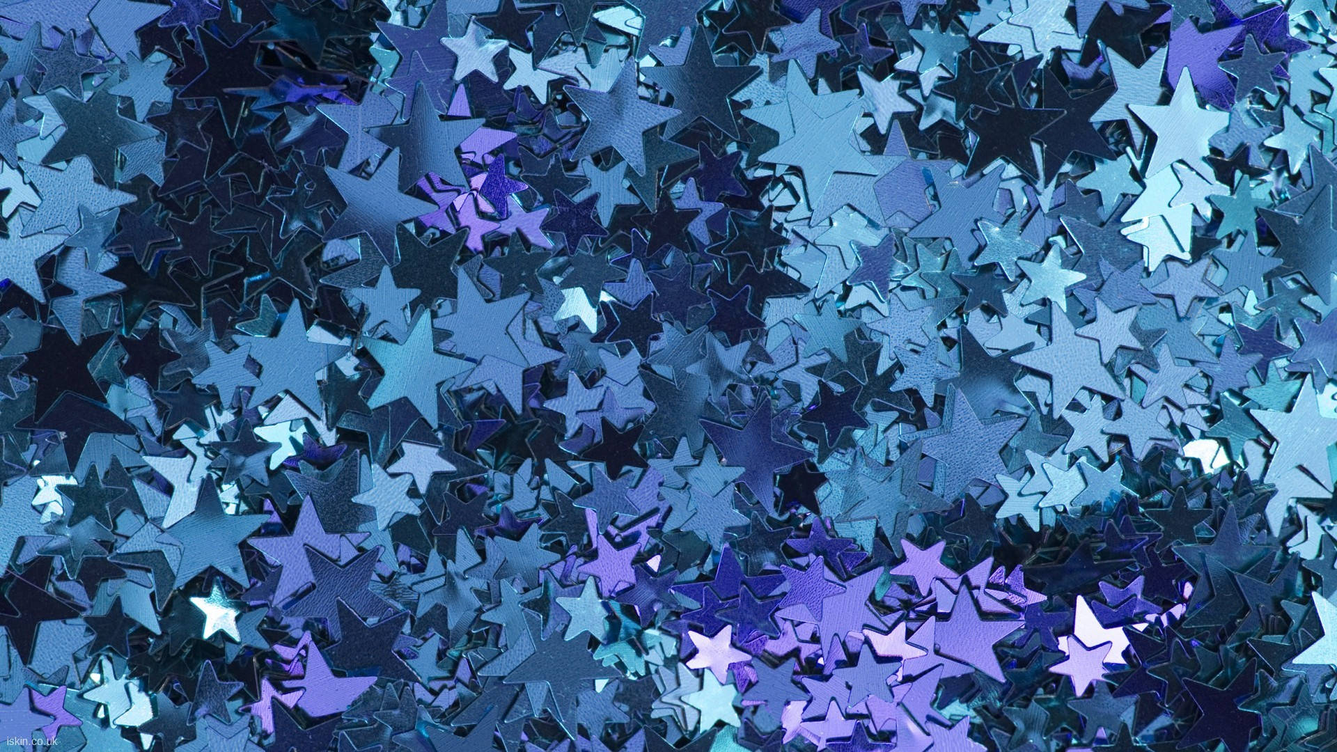 Astetikong Asul na Kislap na mga Bituin Wallpaper