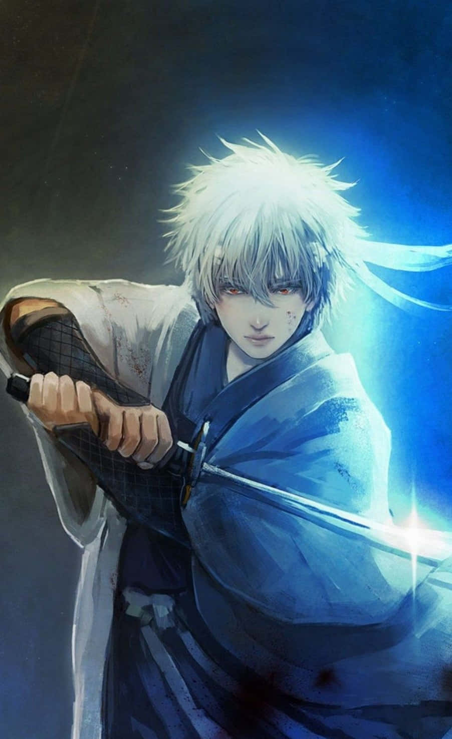 Astig na Anime Character na si Gintoki mula sa Gin Tama Wallpaper