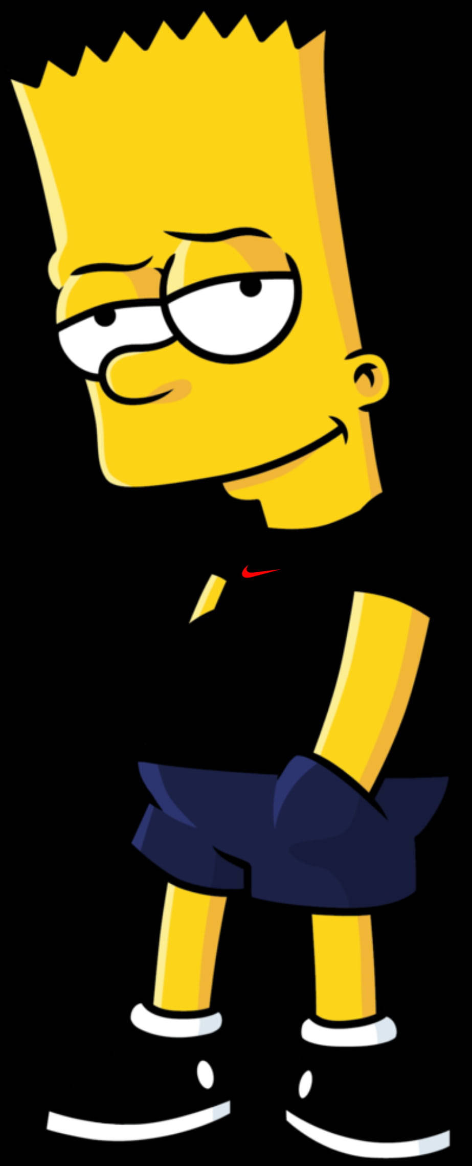 Astig na Bart Simpson na May Itim na Kamiseta Wallpaper