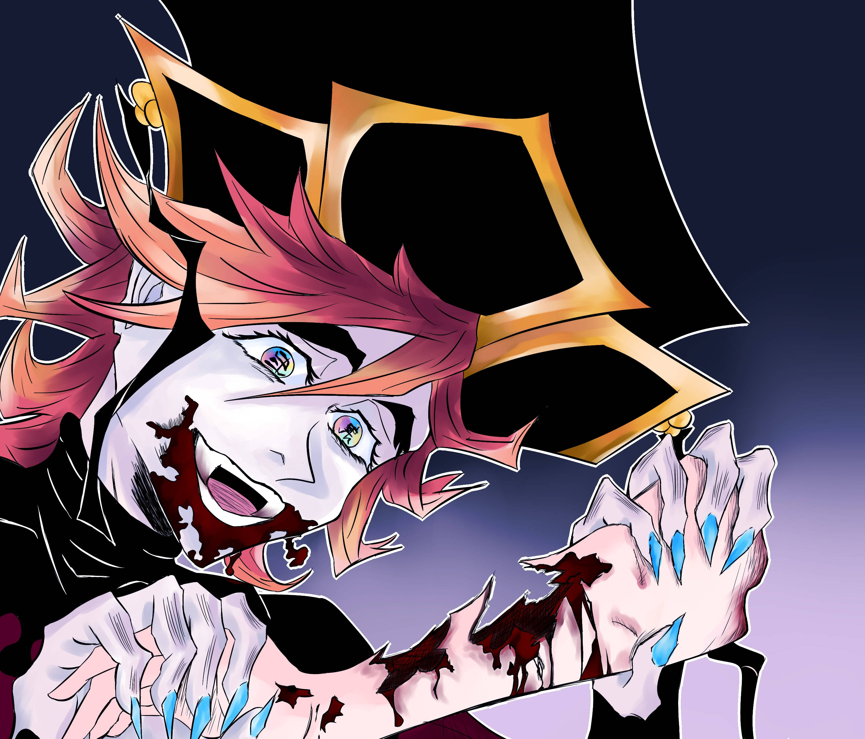 Astig na Demon Slayer na Sugatan Wallpaper
