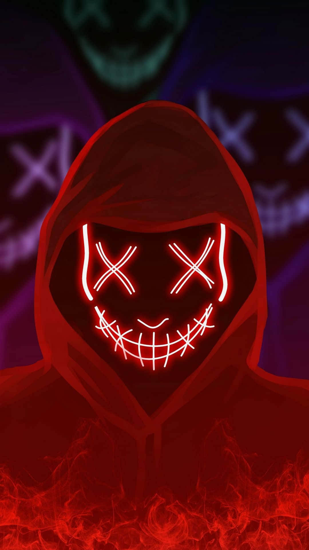 Astig na Gangster na may Pulang Hoodie Wallpaper