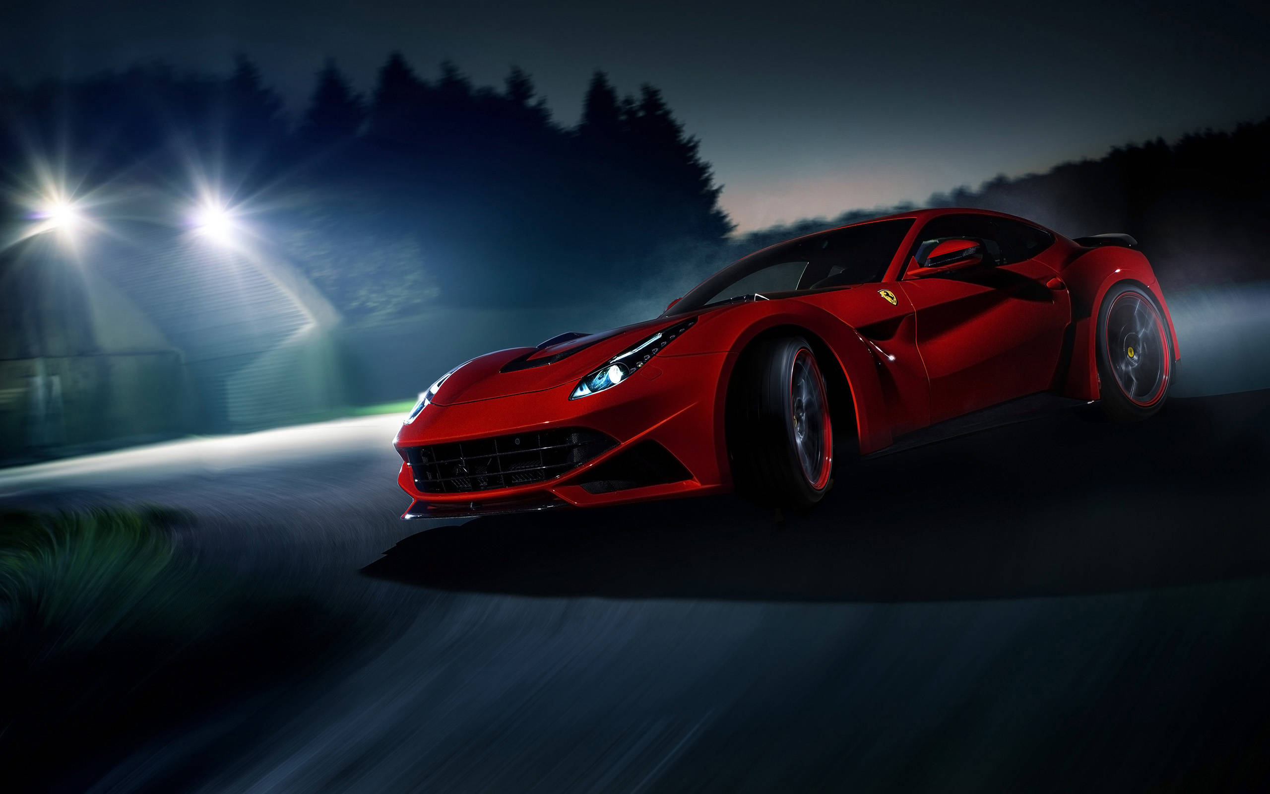 Astig na Kotse Ferrari Makinis na Pula Wallpaper