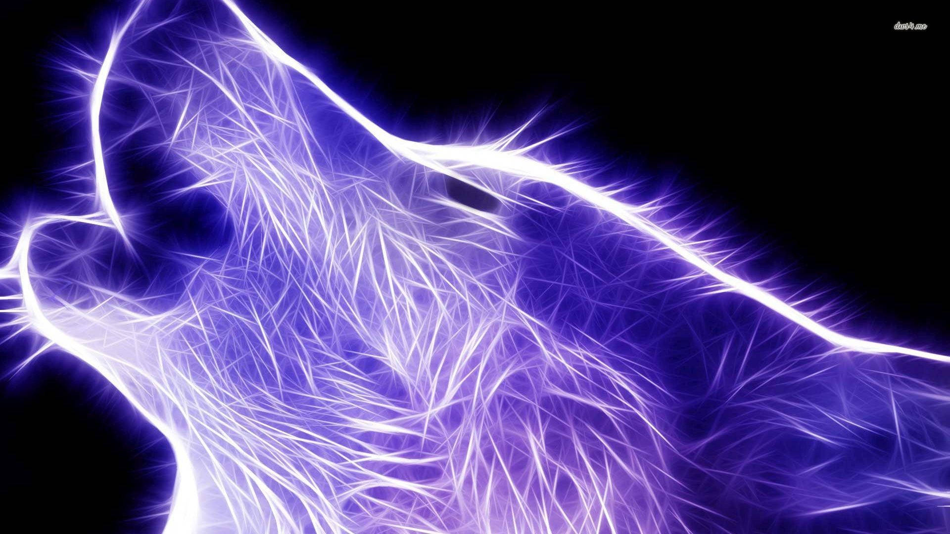 Astig na Lobo na May Lilang Estetika Wallpaper