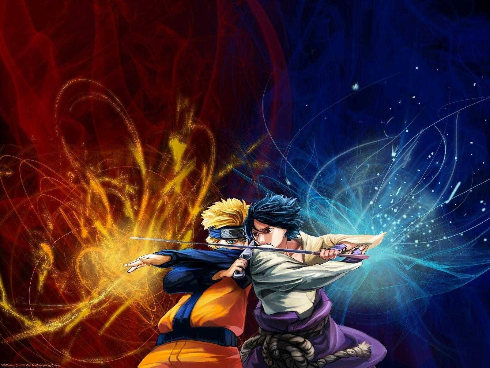 Astig na Sagupaan nina Naruto at Sasuke Wallpaper