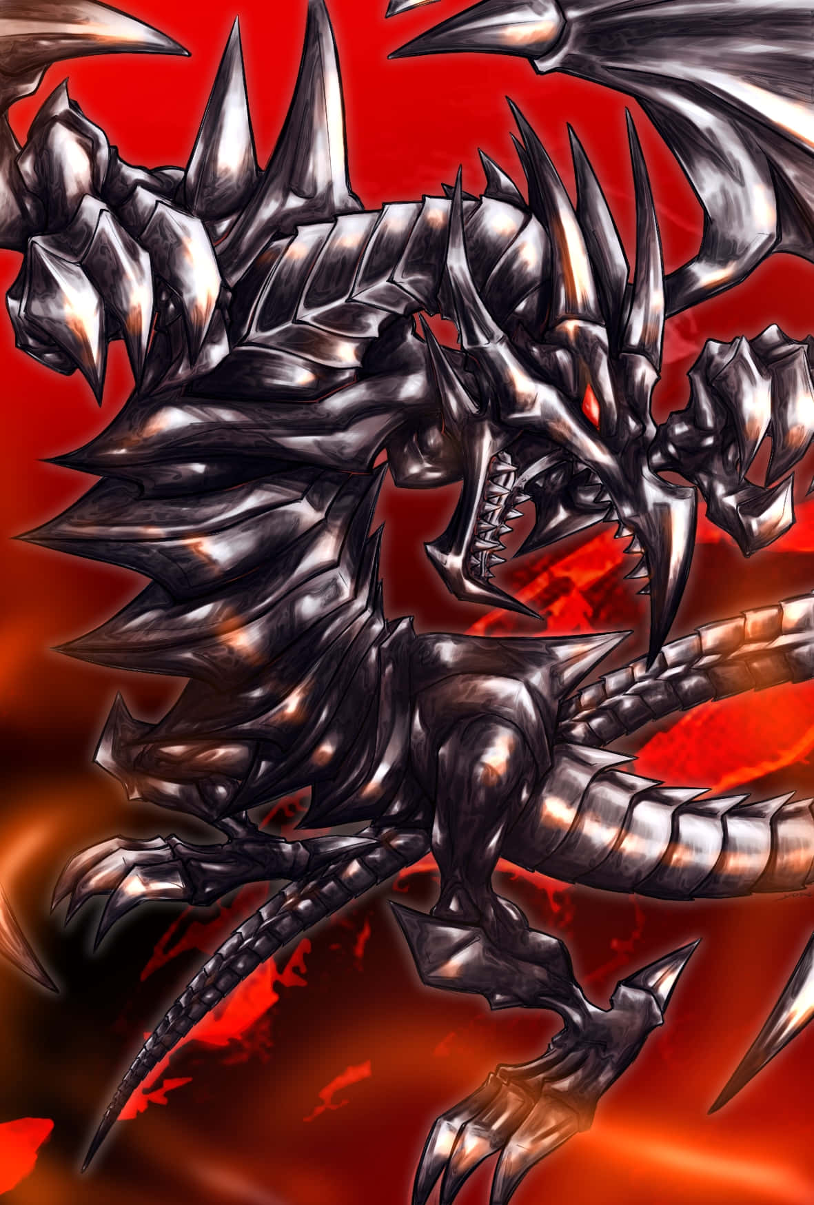 Kahanga-hangang pagpapakita ng kapangyarihan ng YuGiOh Dragons Wallpaper