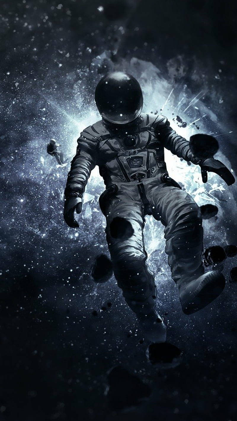Astronaut Madilim na Telepono ng Lalaki Wallpaper